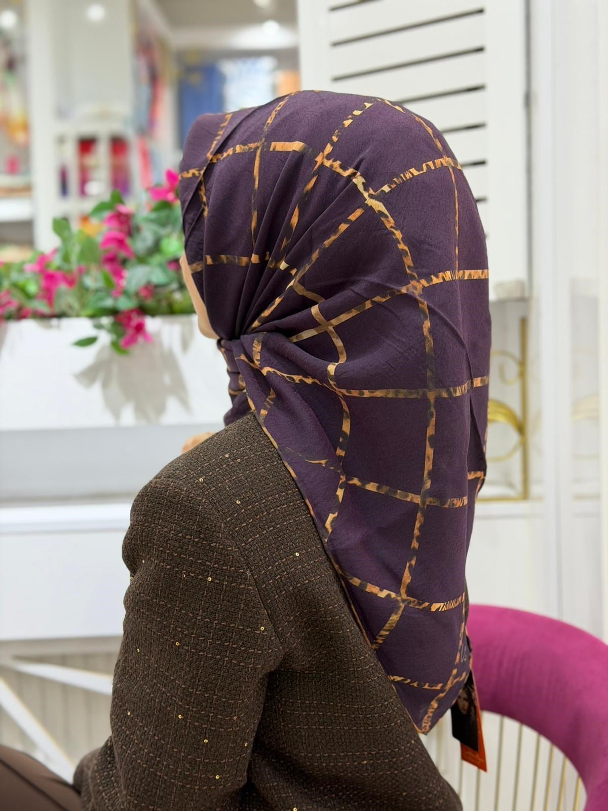 La Boutique Organik Desenli Eşarp 5816