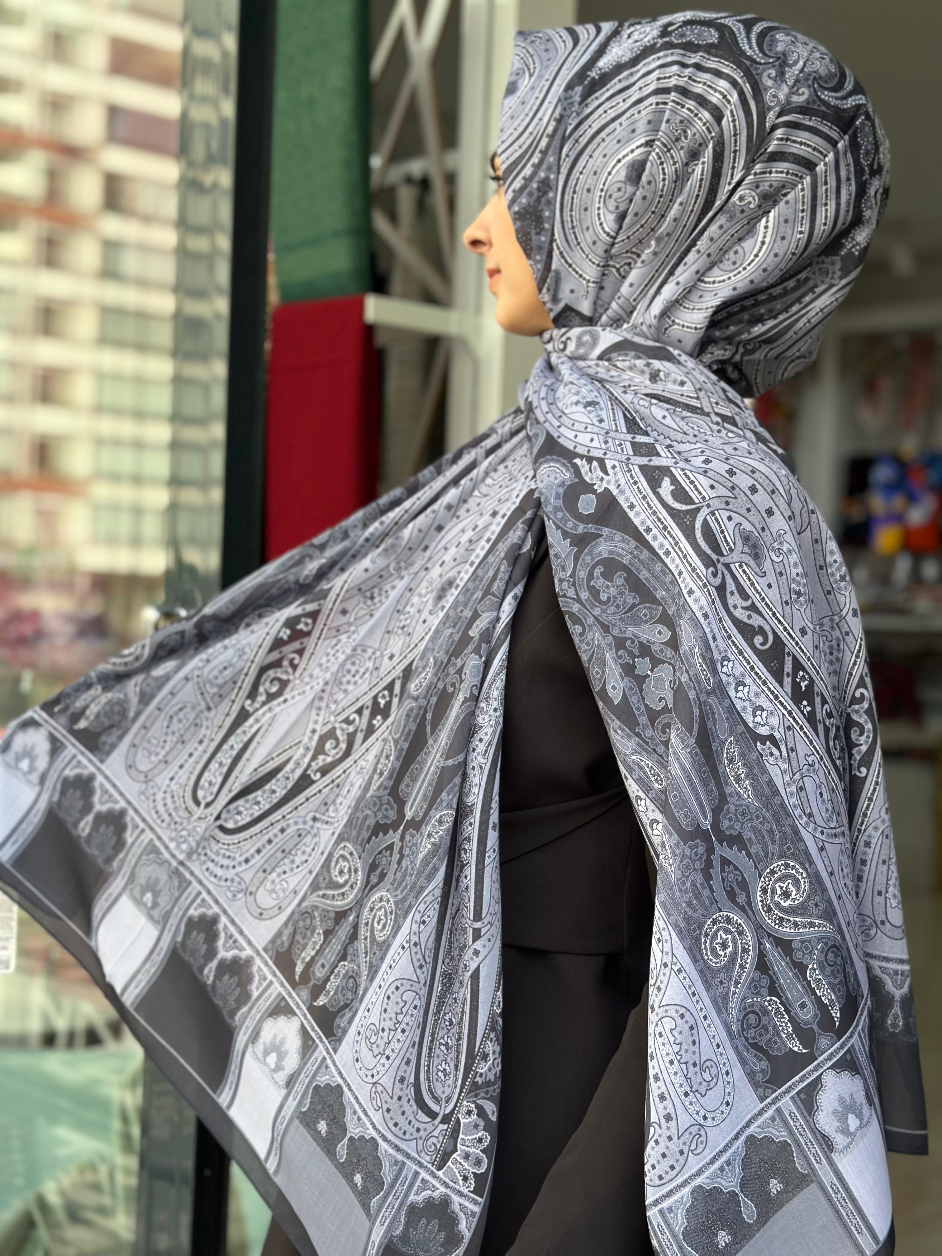Ladure Desenli Modal Şal Etnik 10