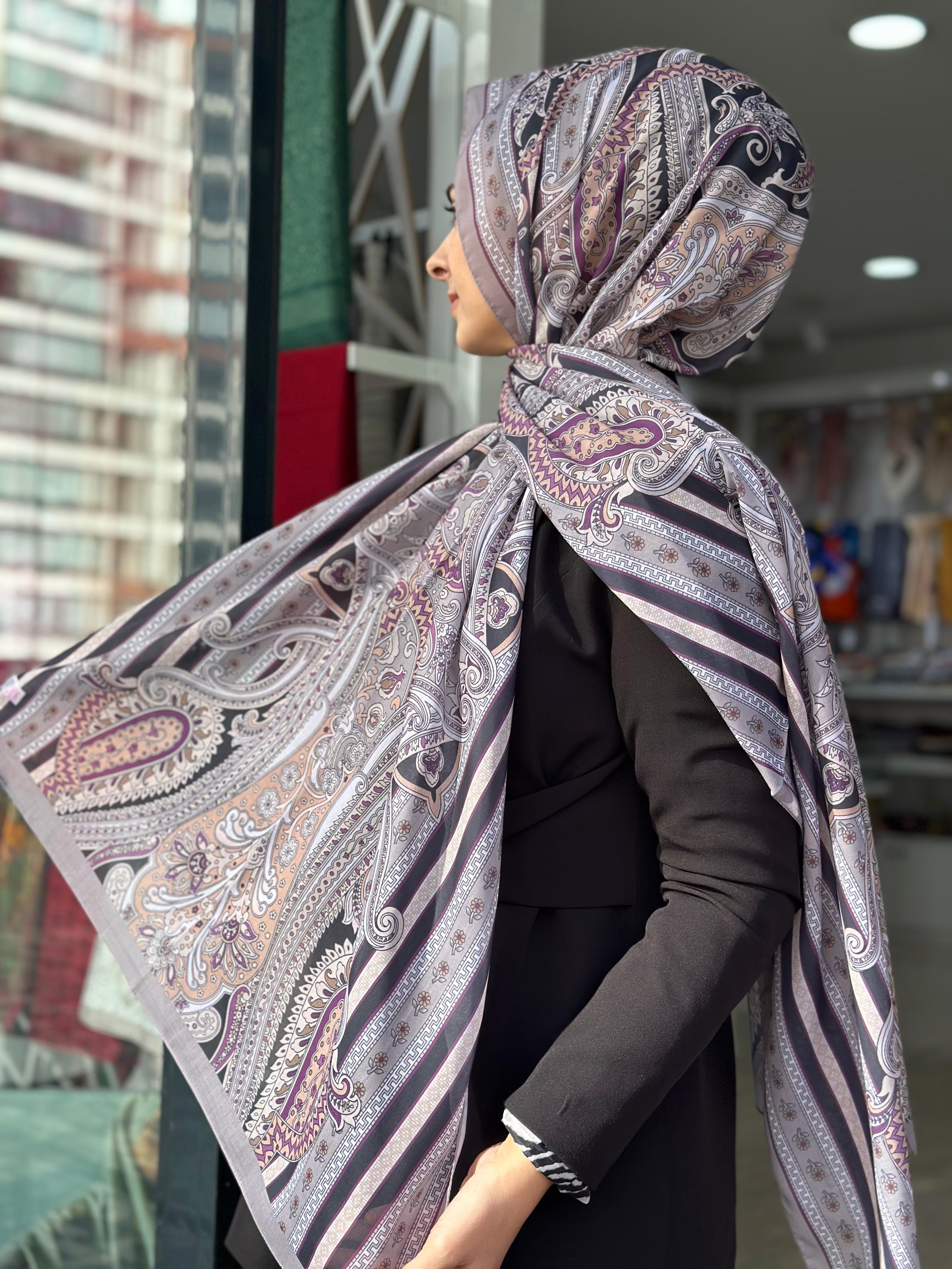 Ladure Desenli Modal Şal Etnik 4