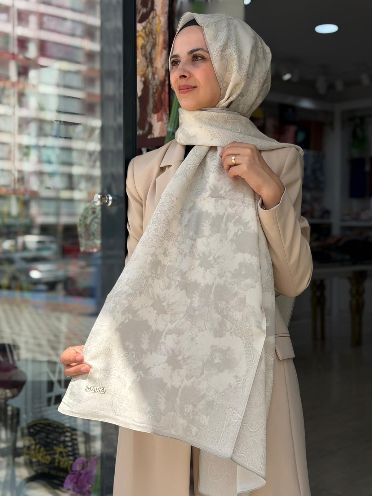 Maisa Floş Fiskon Desenli Şal 02