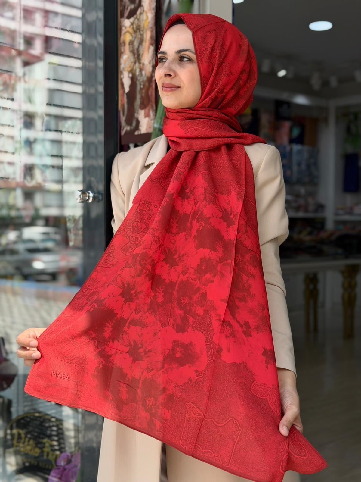Maisa Floş Fiskon Desenli Şal 03
