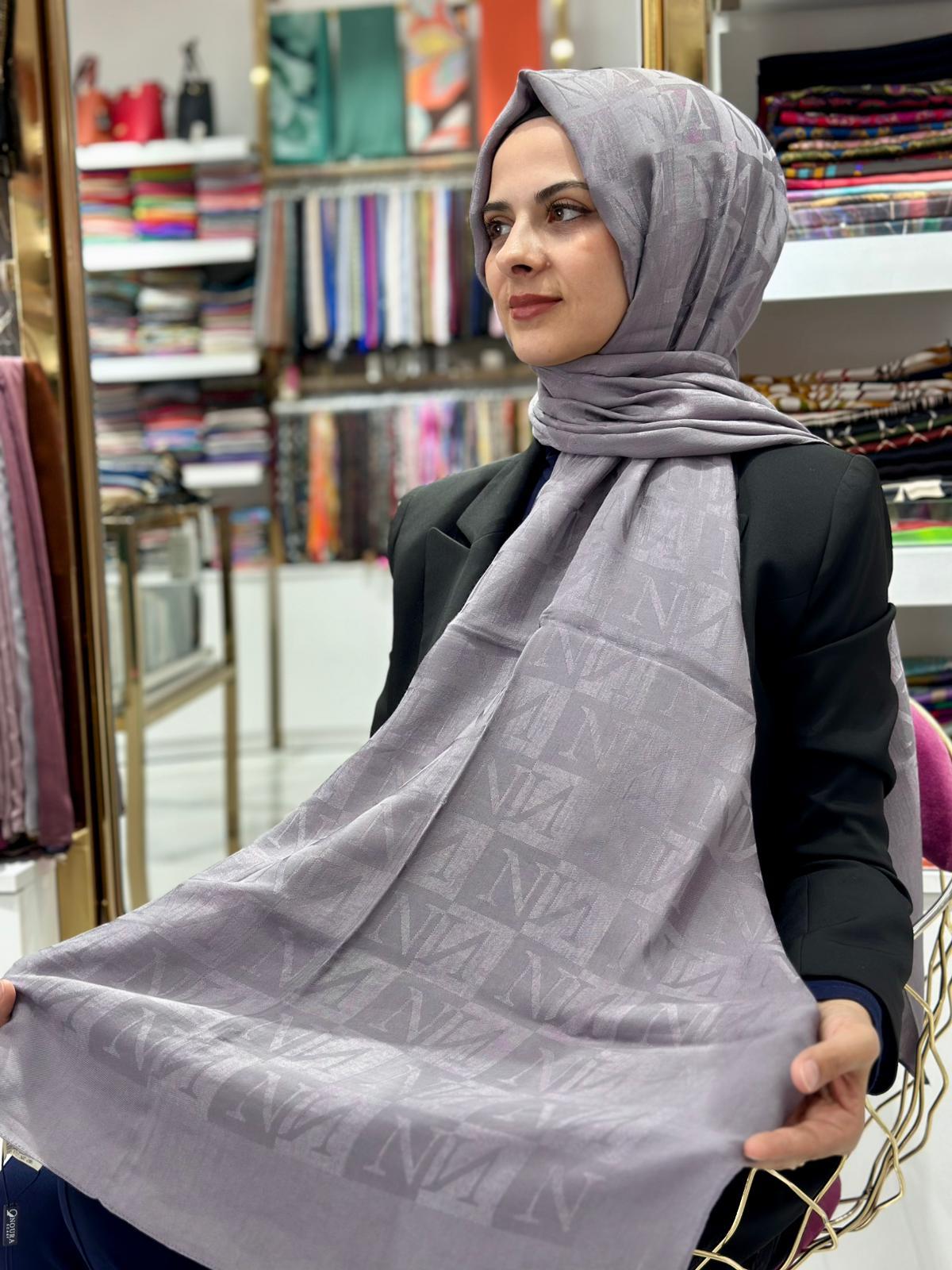 Noura Laura Lyocell Şal Gri Rengi