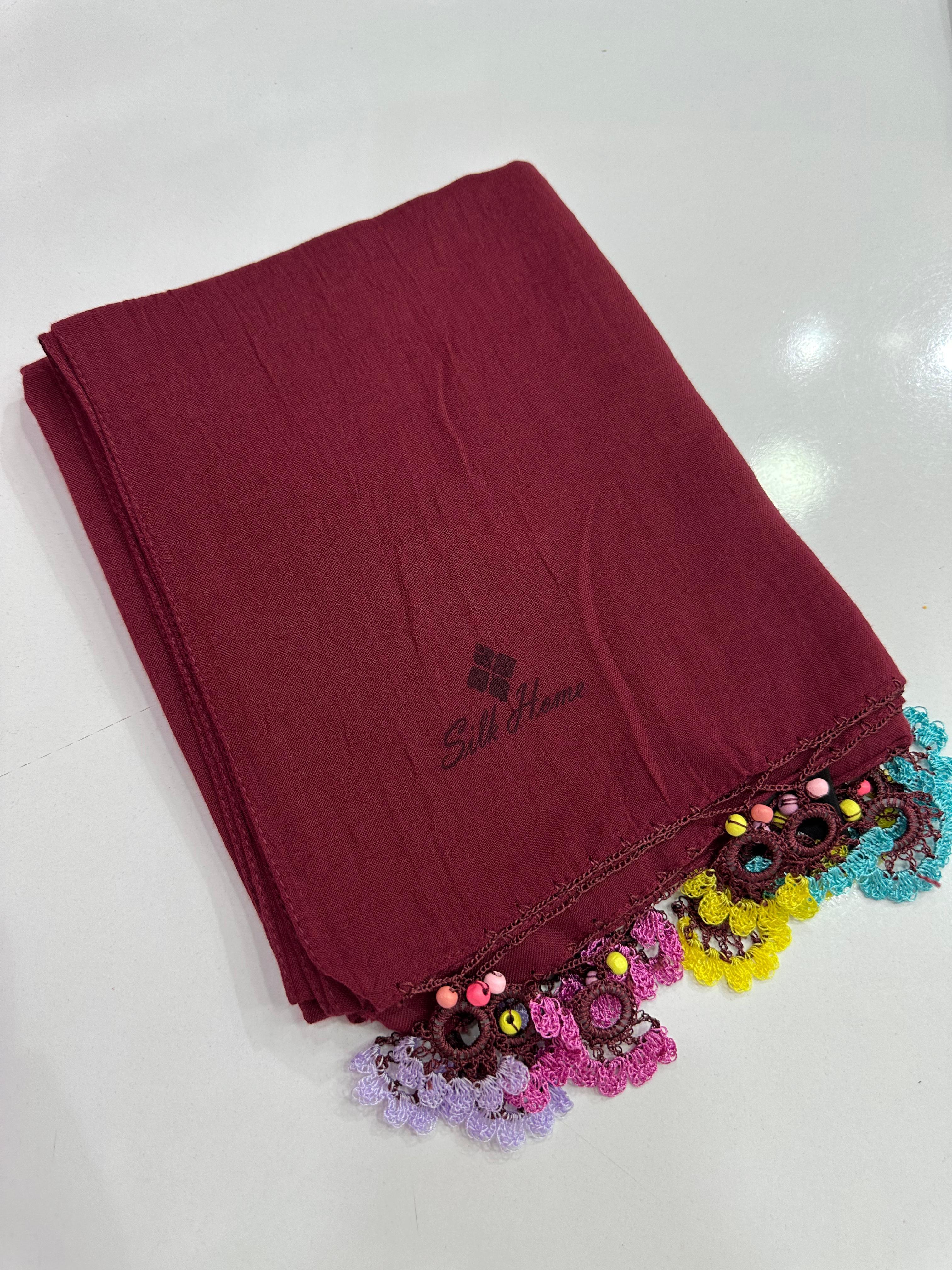Oyalı Şal Bordo Rengi