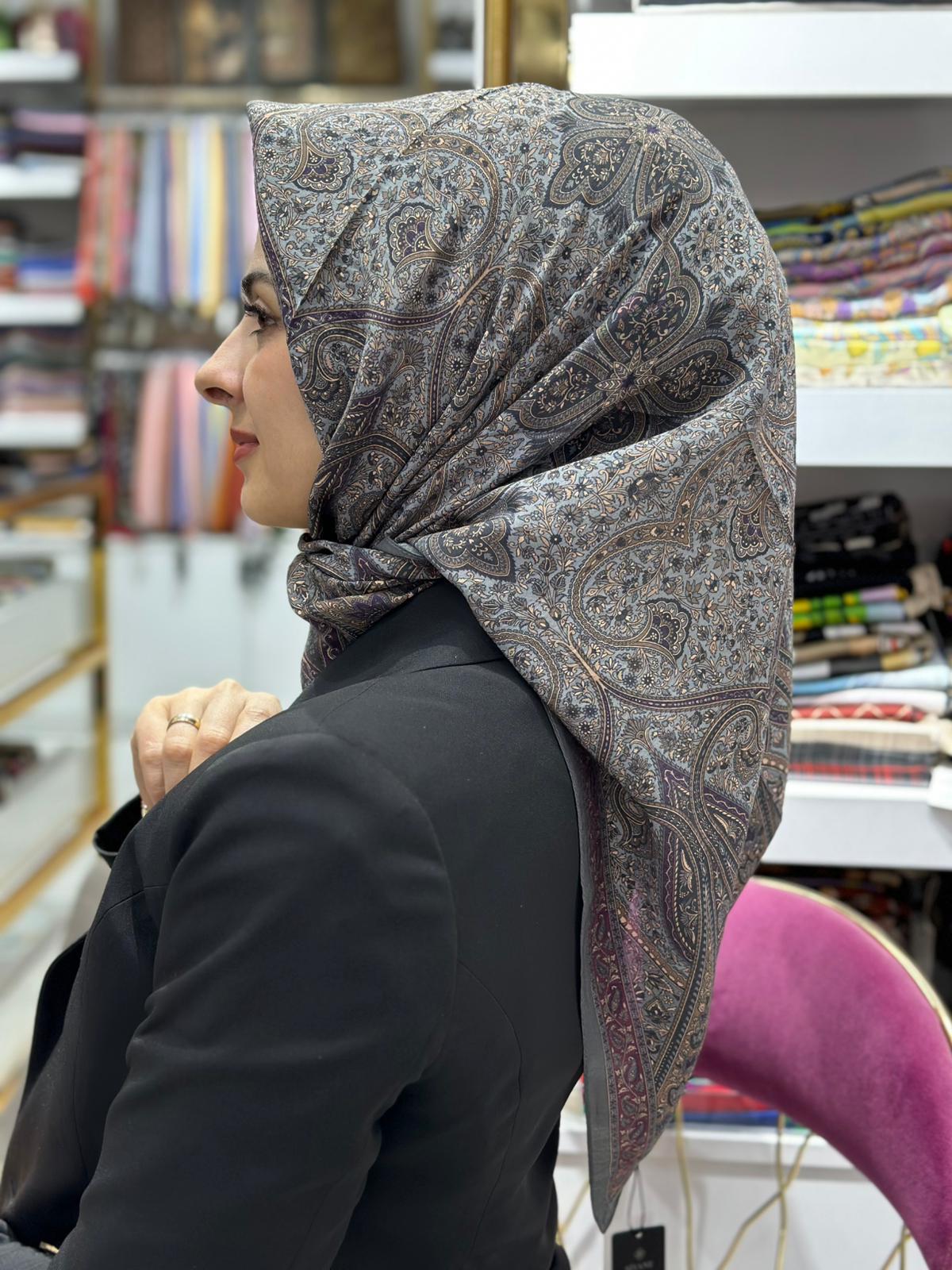 Siyane Cupra Bursa Çini Motif Şal 09