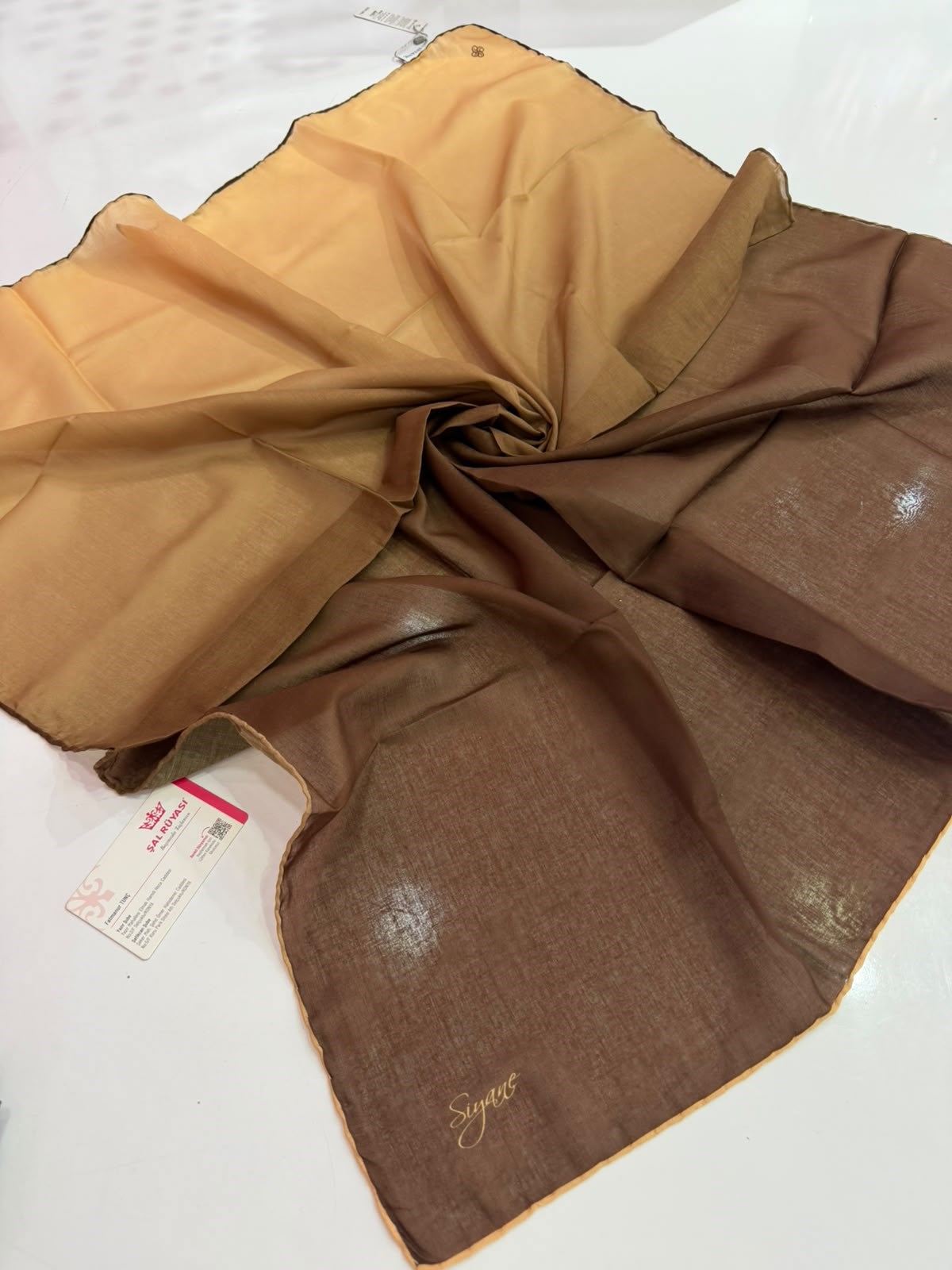 Siyane Degrade Natural Eşarp 02