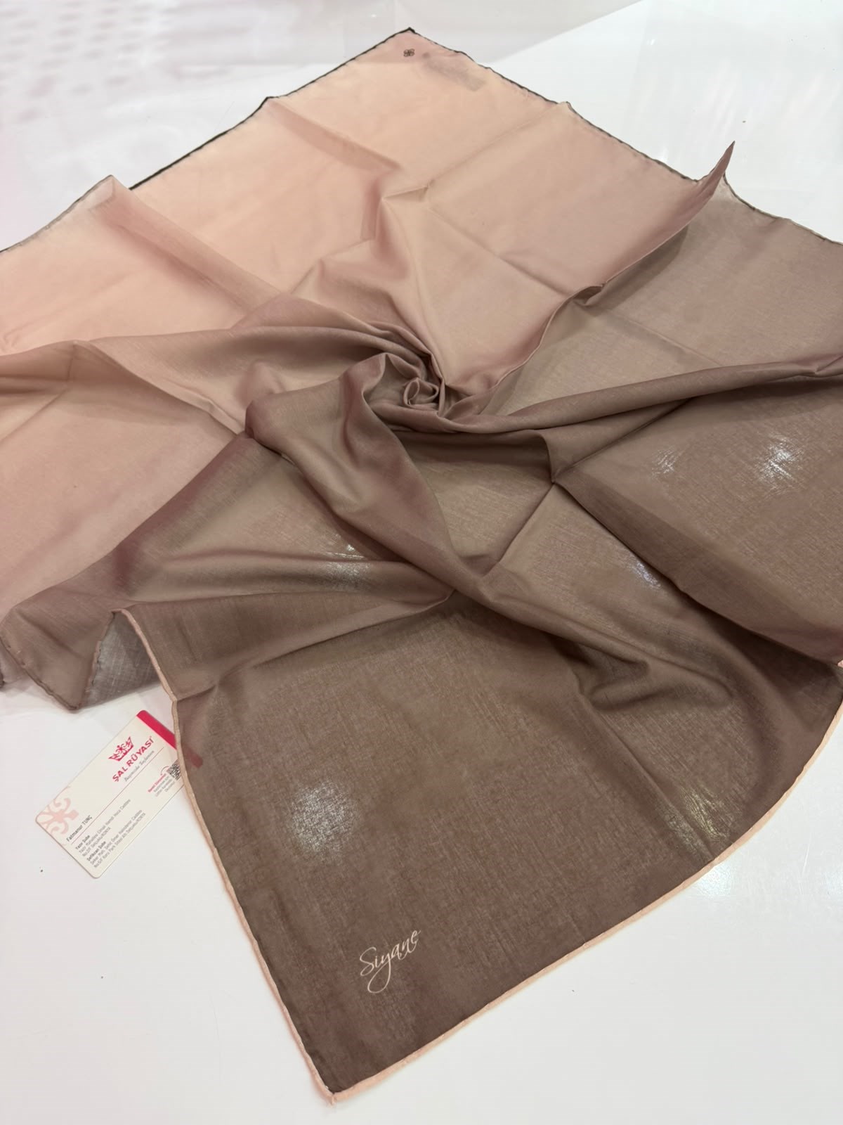 Siyane Degrade Natural Eşarp 19