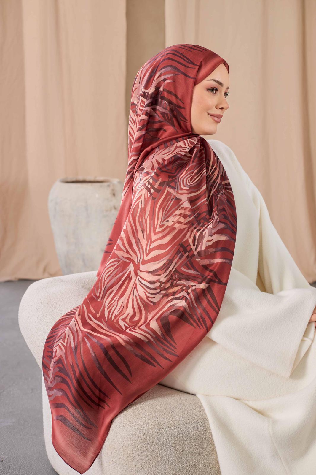 Siyane Desenli Pamuk Şal 02