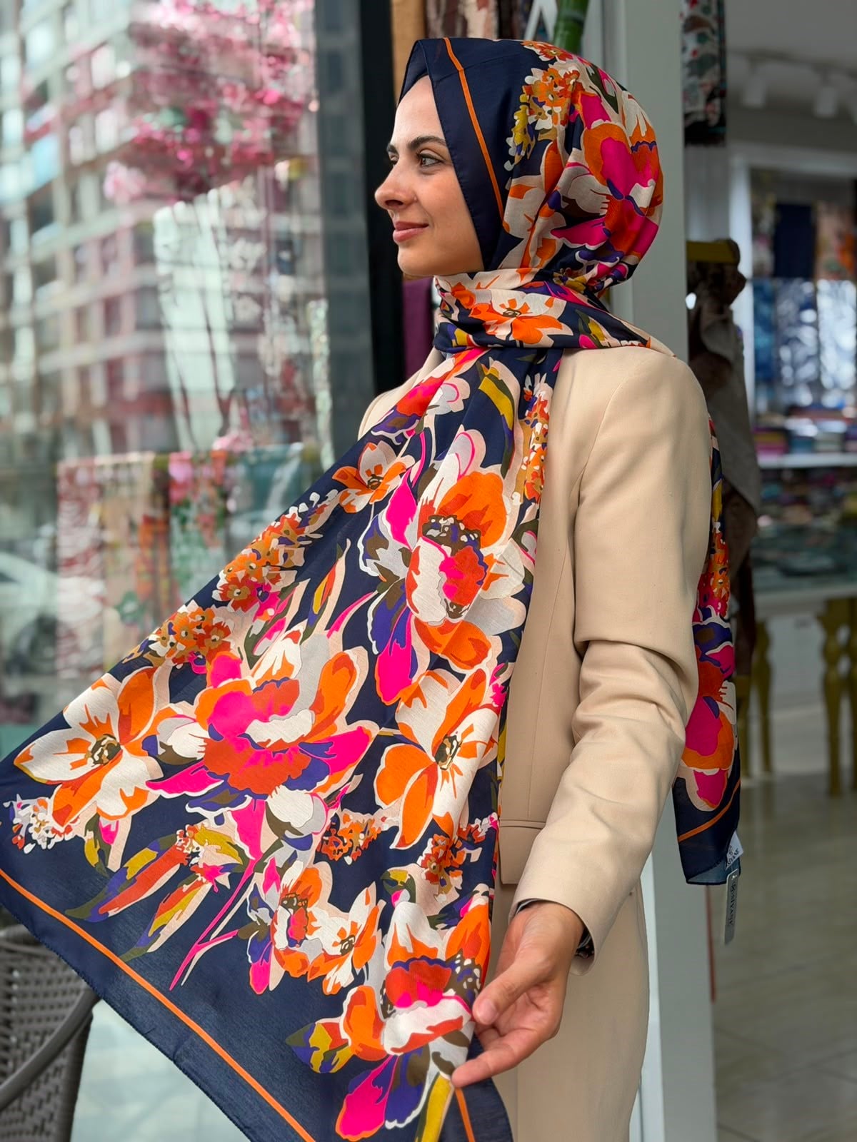 Siyane Desenli Şal 01