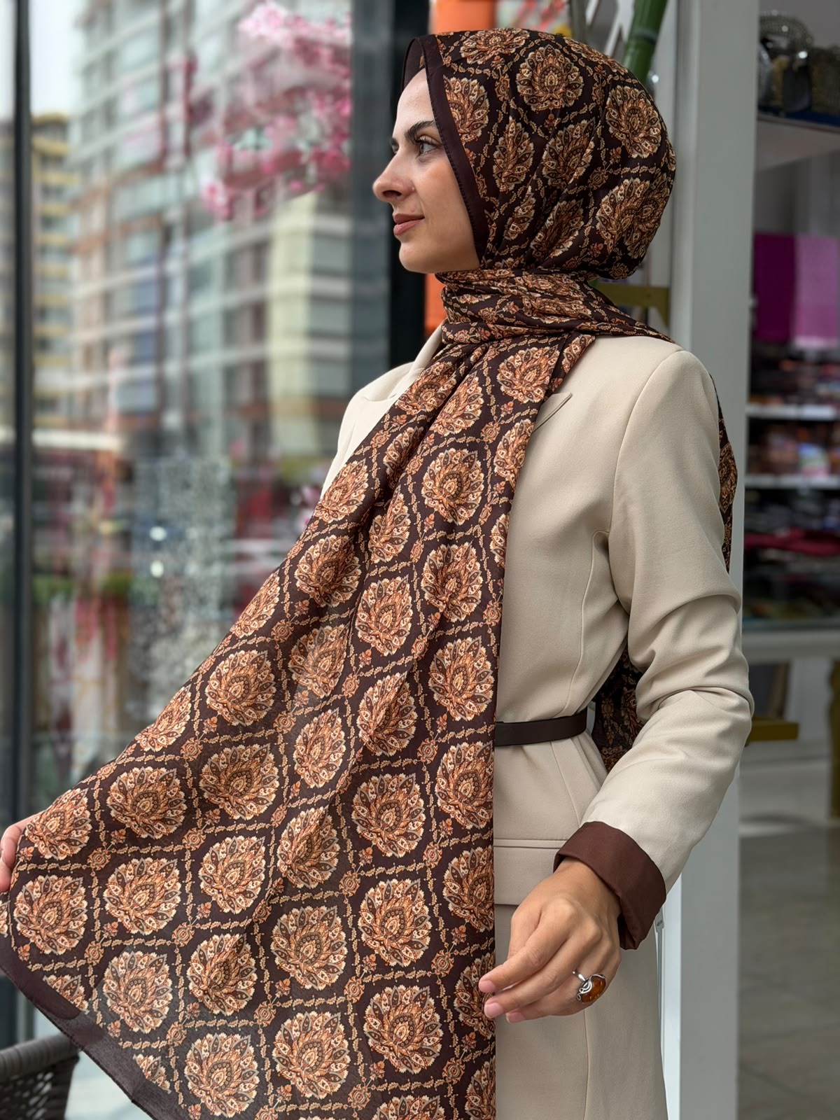 SİYANE Desenli Şal