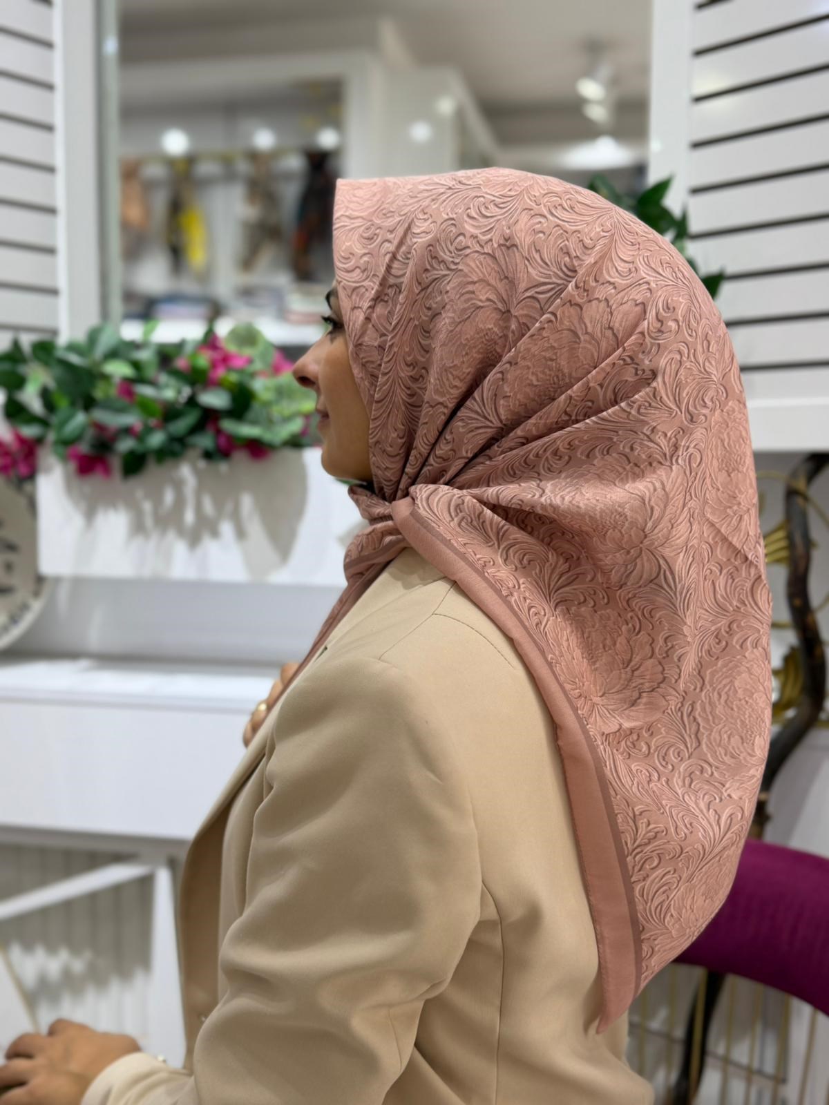 Siyane Desenli Soft Eşarp 02
