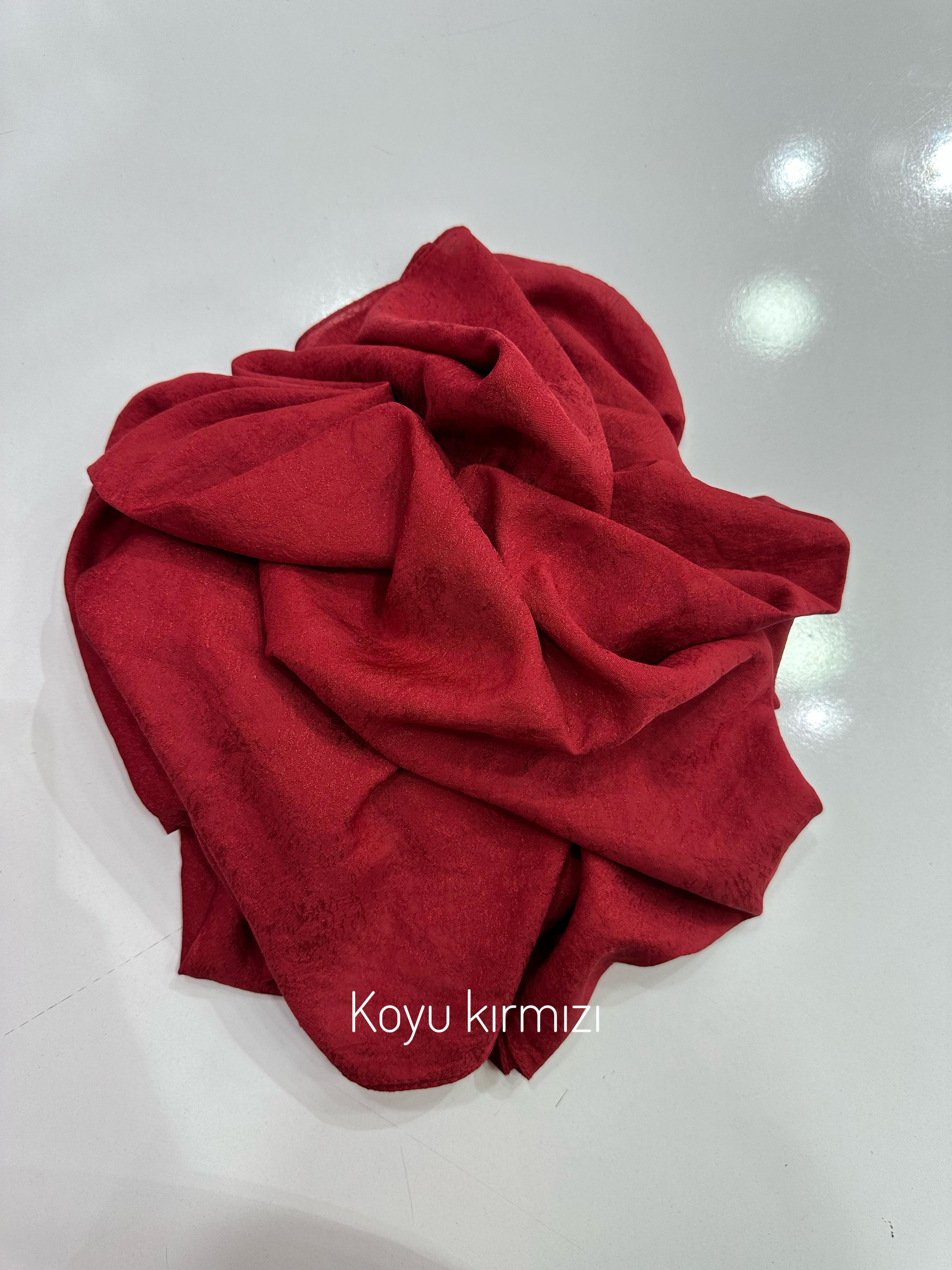 Siyane Tek Renk Şal Koyu Kırmızı Rengi