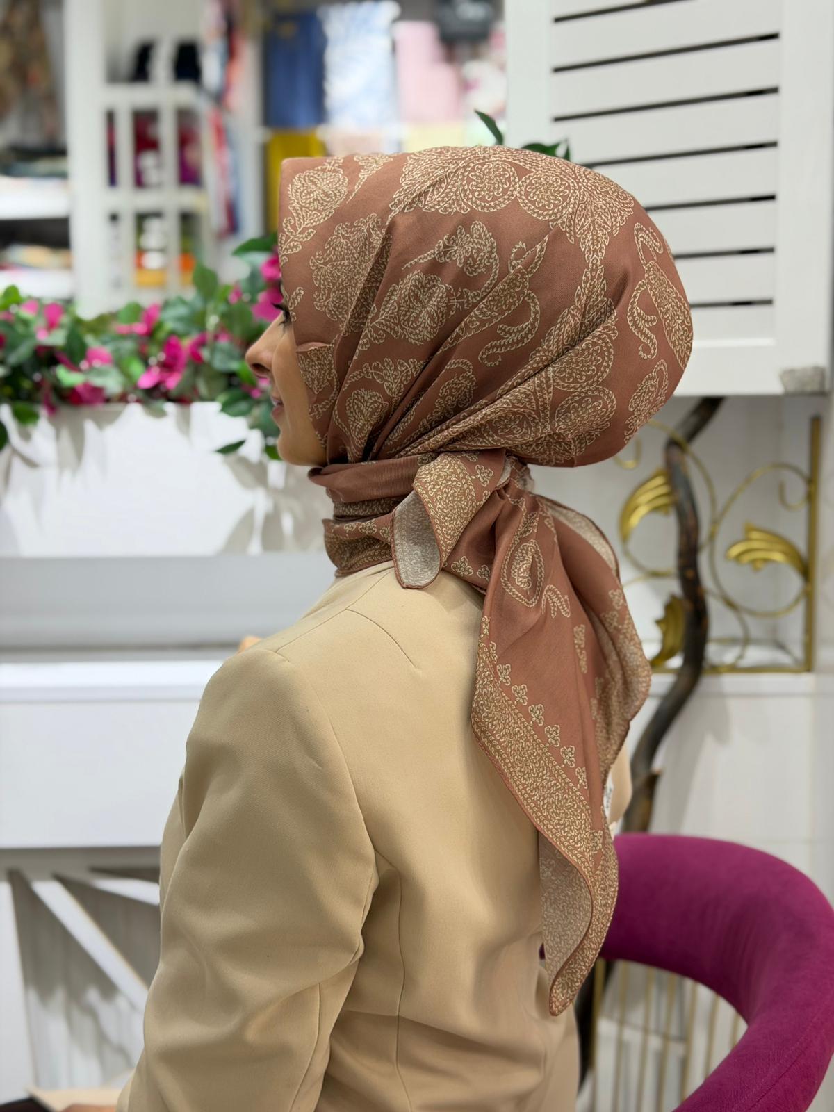 Siyane Yeni Motif Eşarp 19