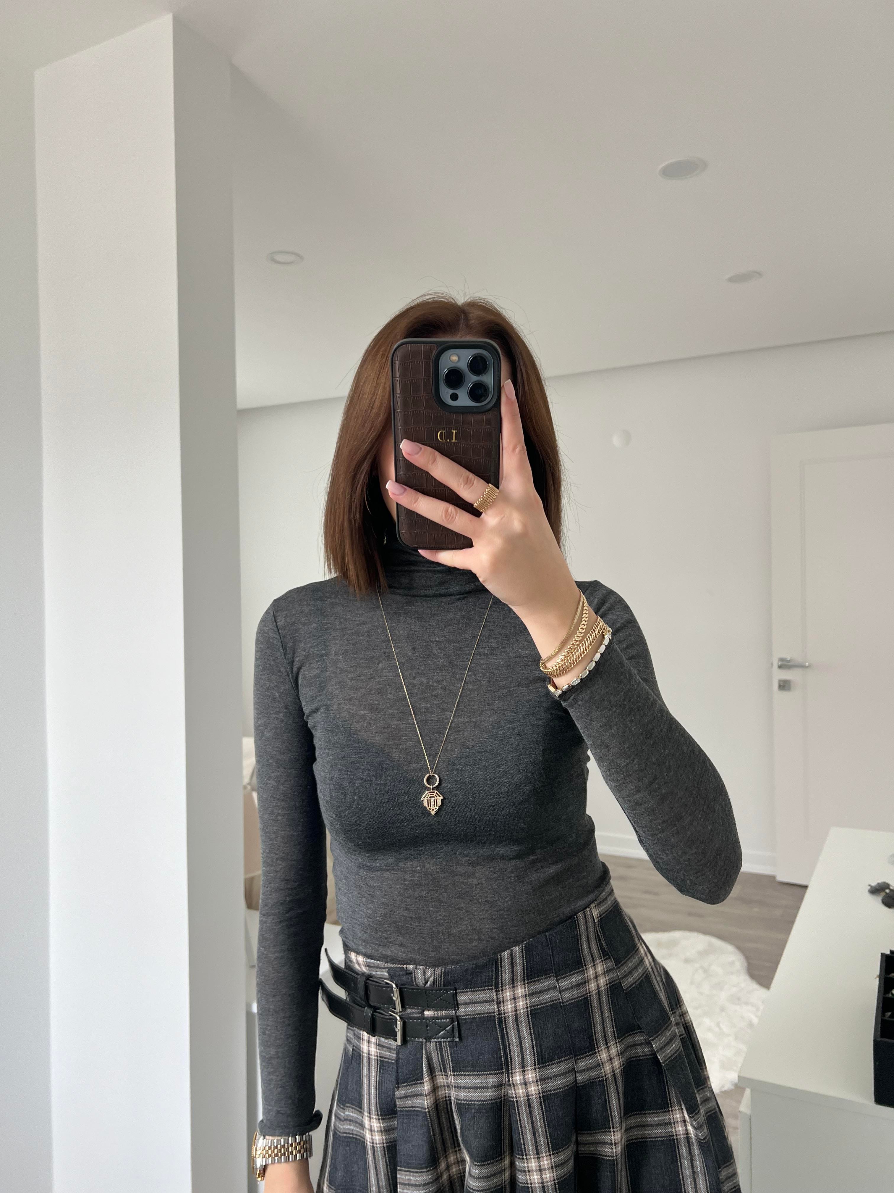 Balıkçı Antrasit Transparan Bluz