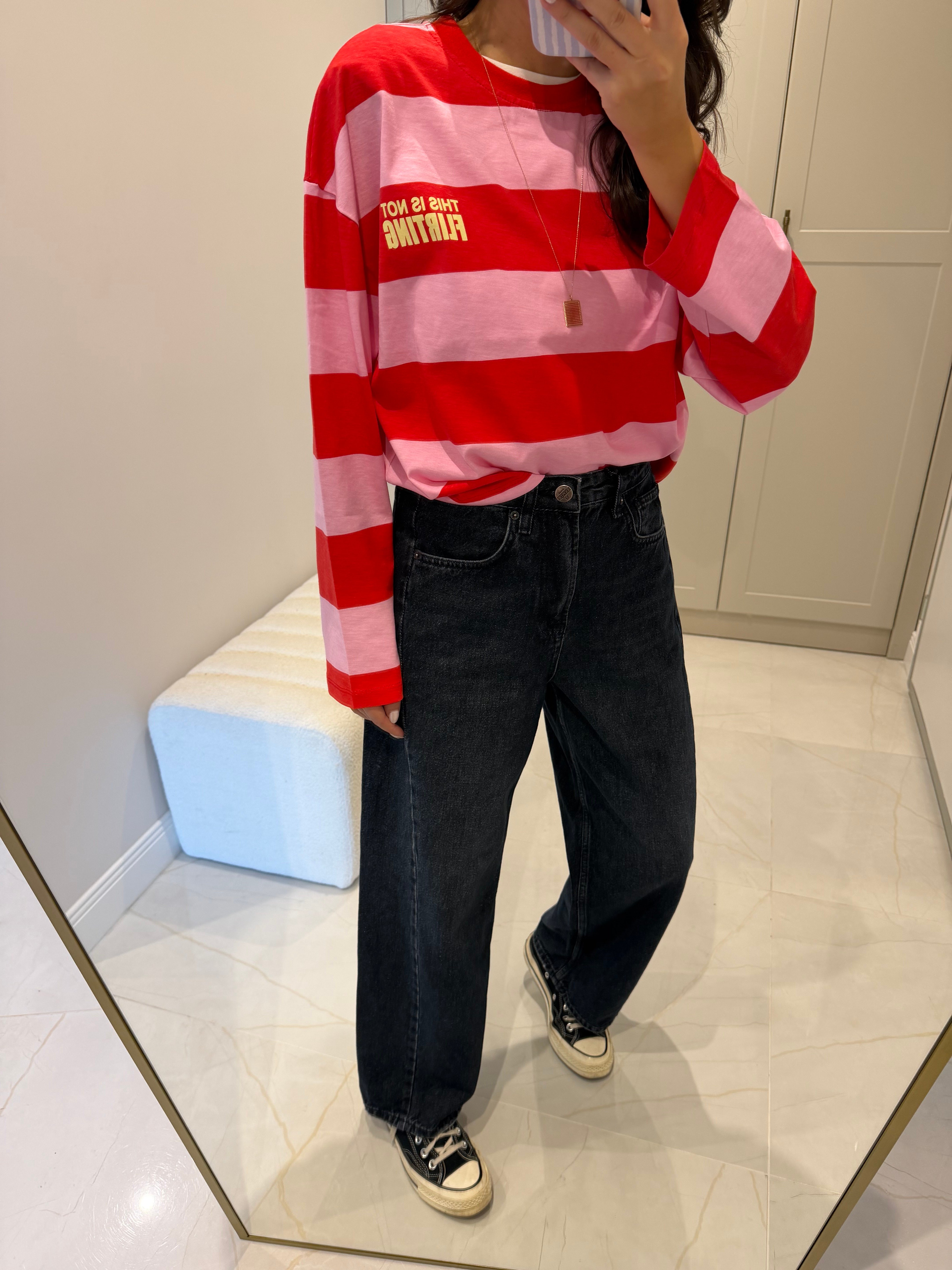 Barrel Fit Koyu Mavi Jean