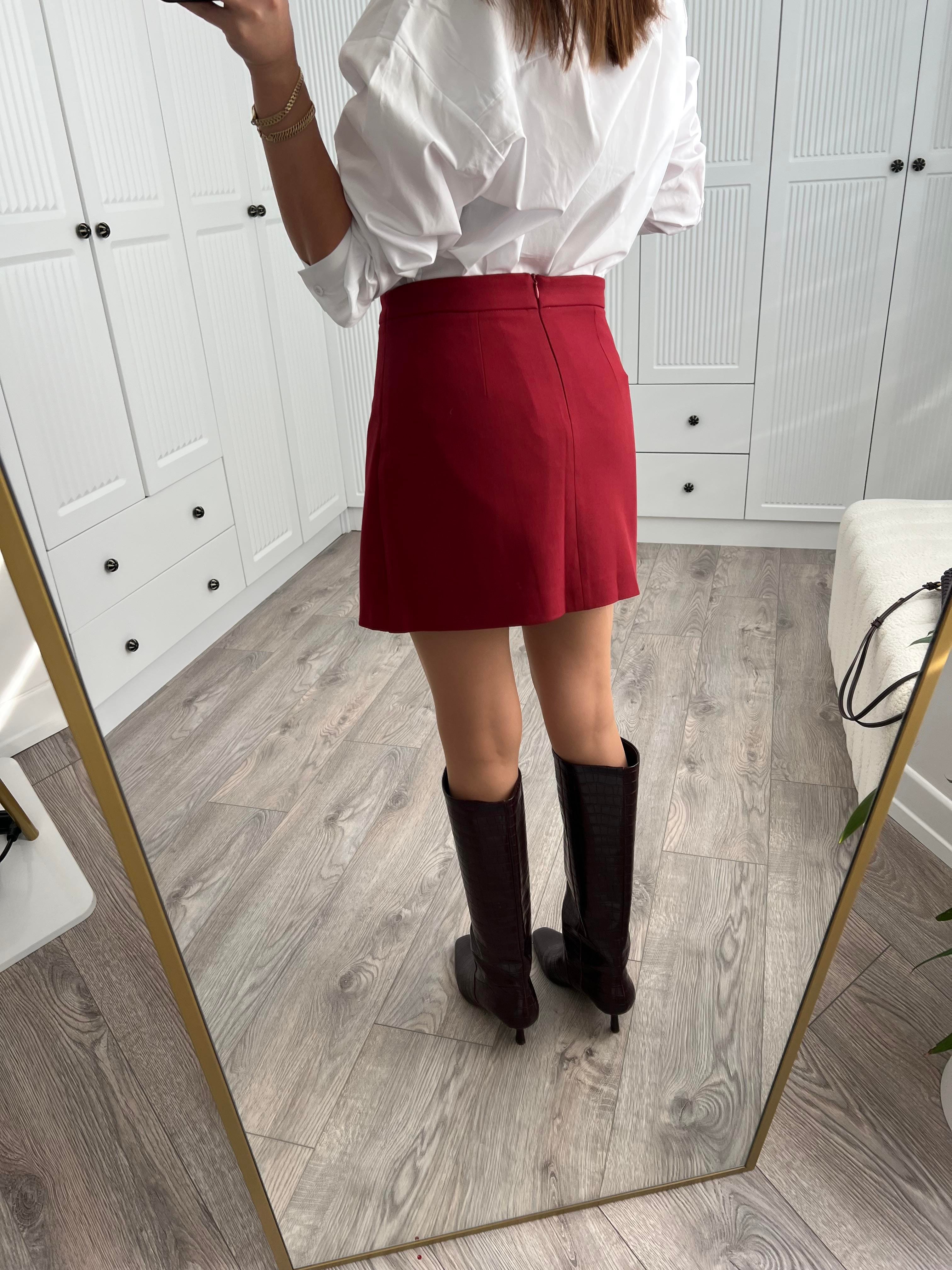 Bordo Payet Deyaylı Etek