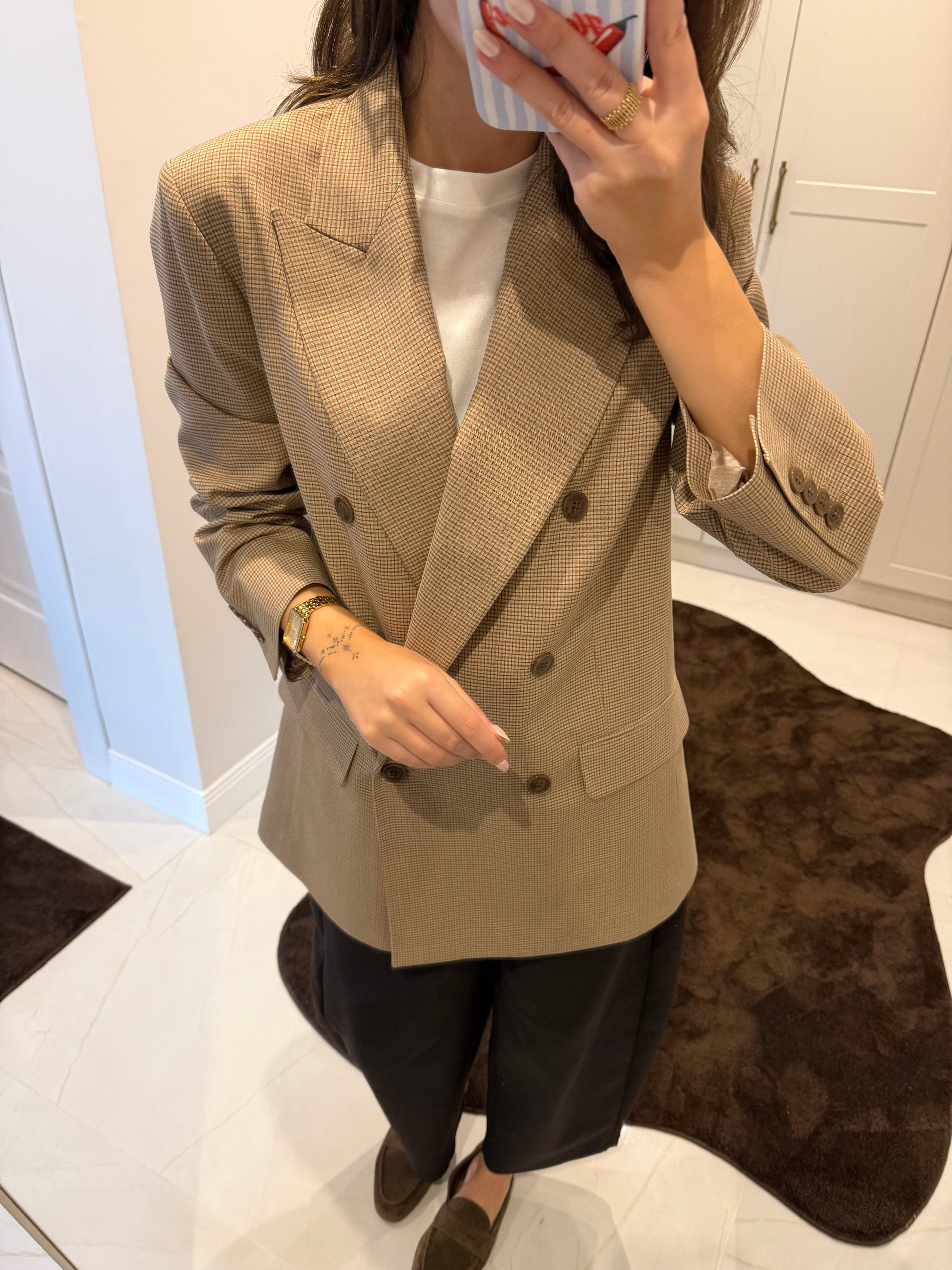 Dilvin Kazayağı Düğmeli Blazer Ceket