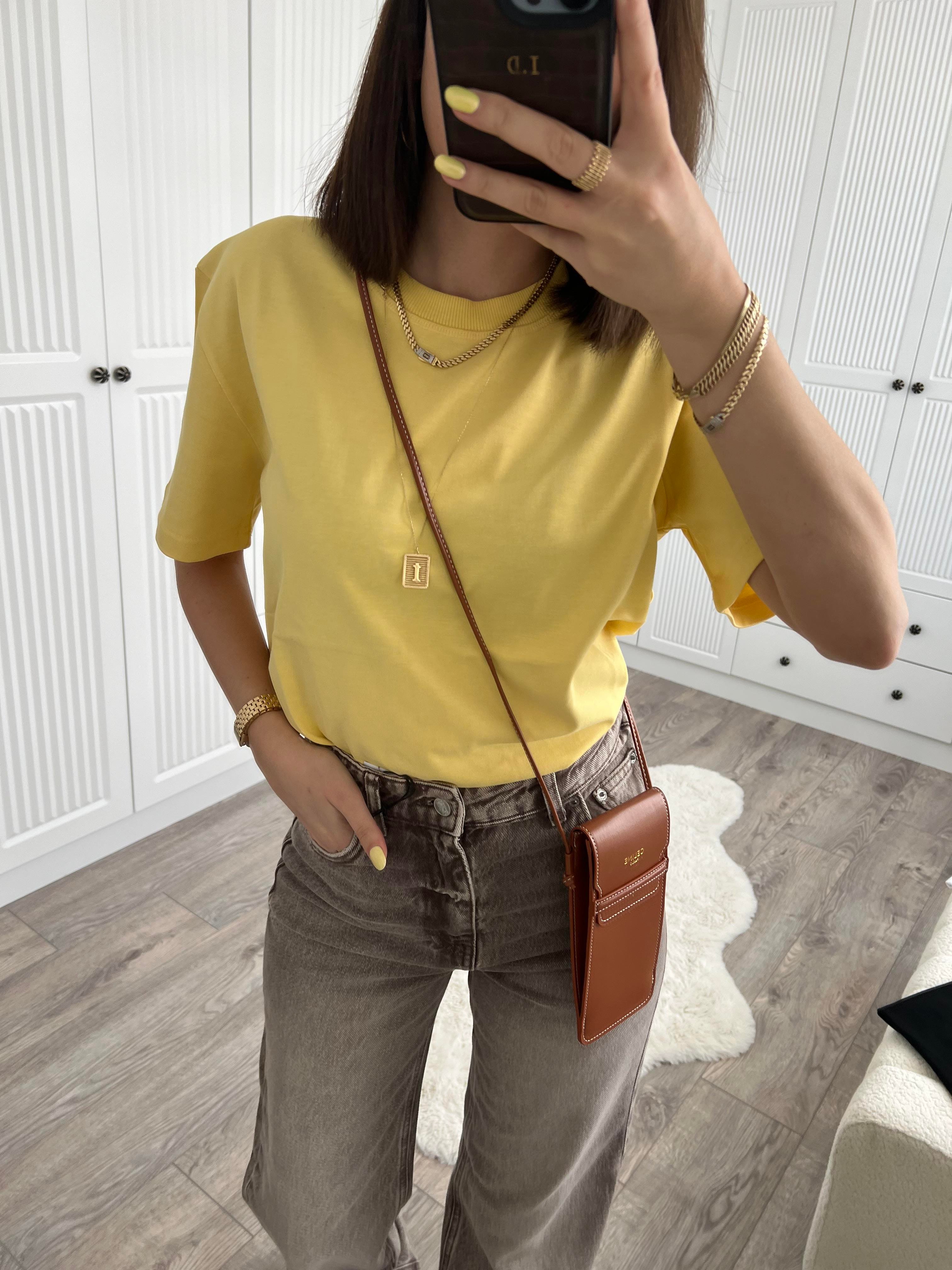 Dilvin Yaka Dikişli Sarı Premium Basic 