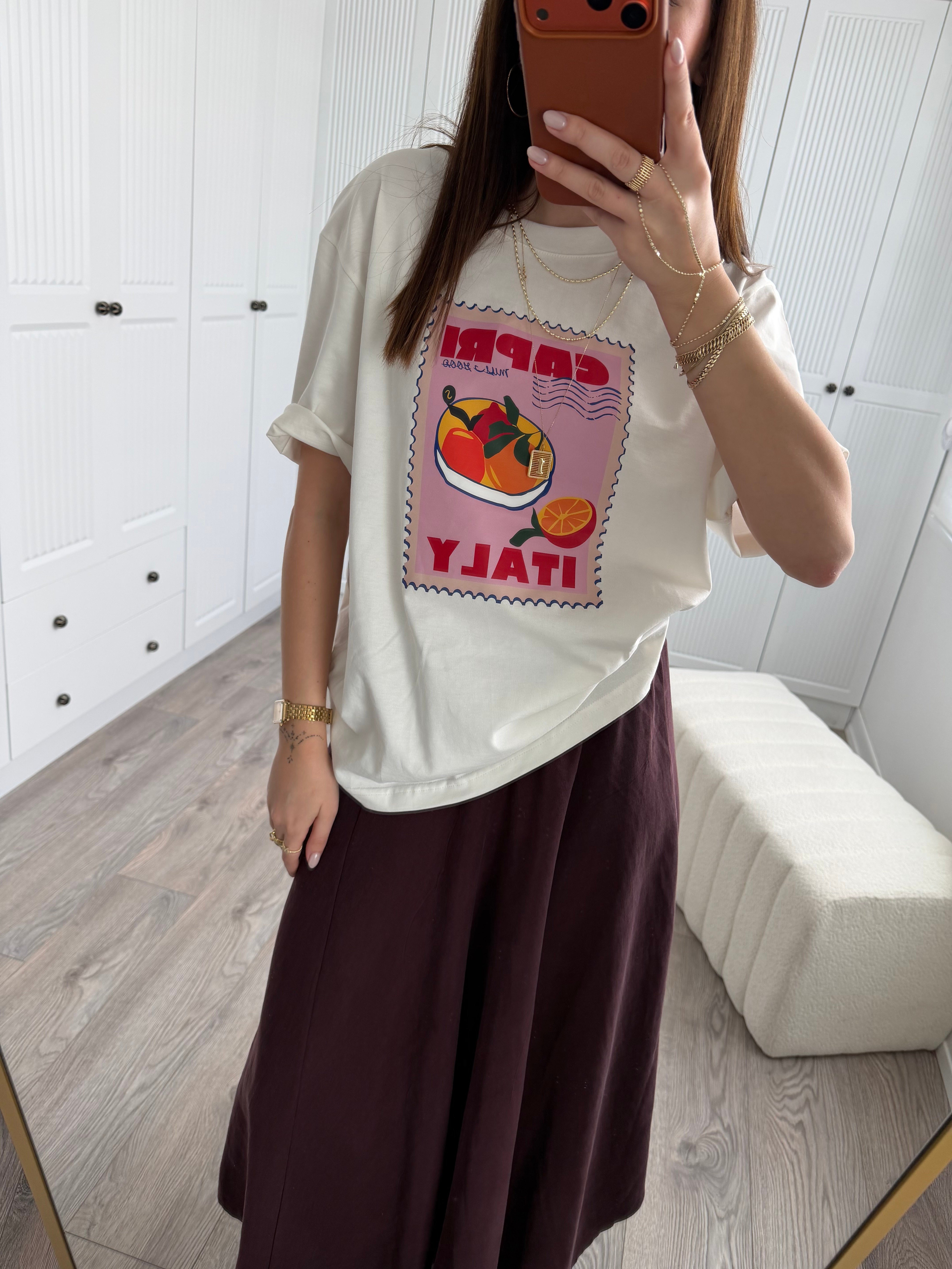 Italy Baskılı Tişört 