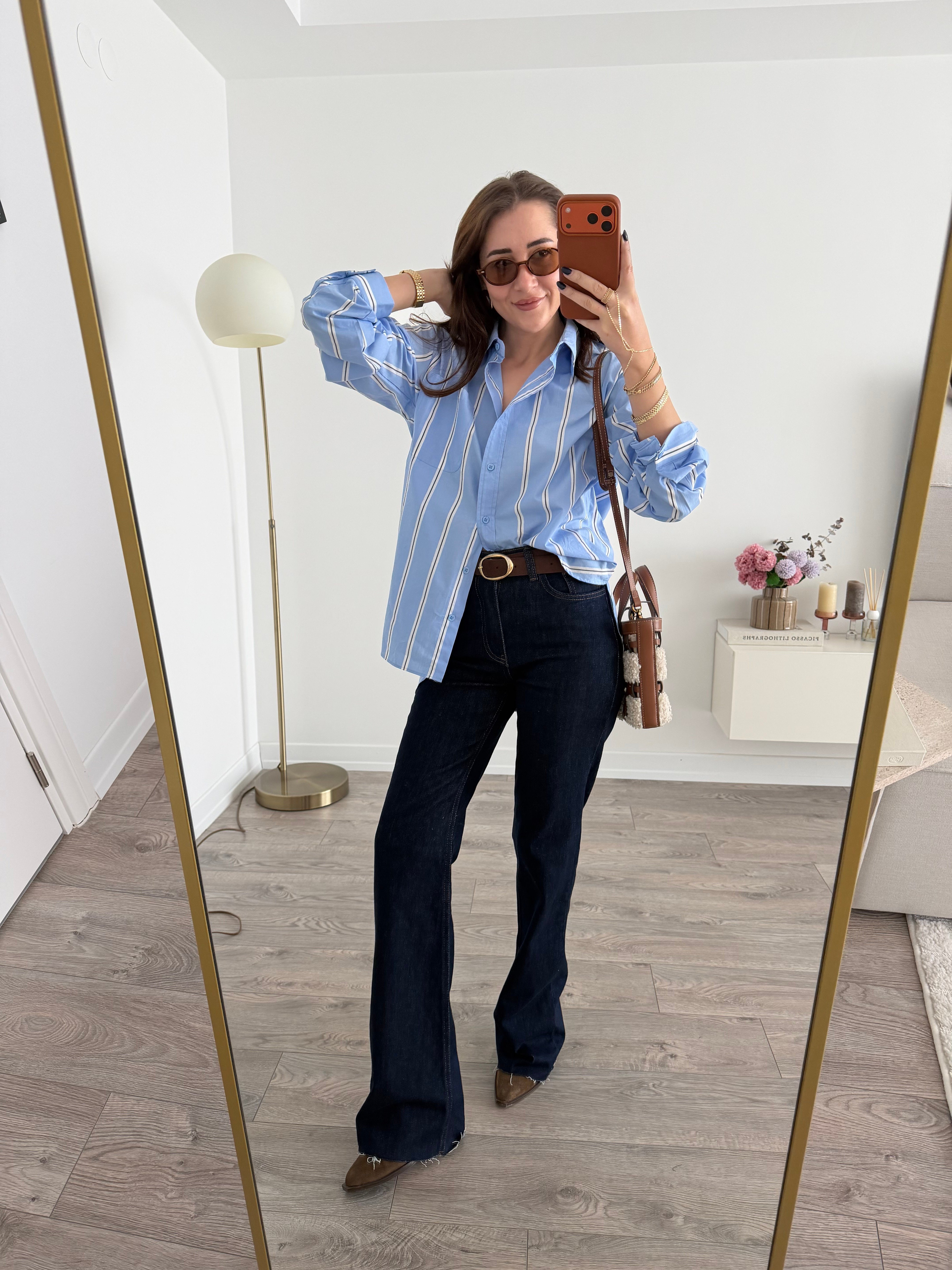 Laci Likralı Kesik Straight Jean