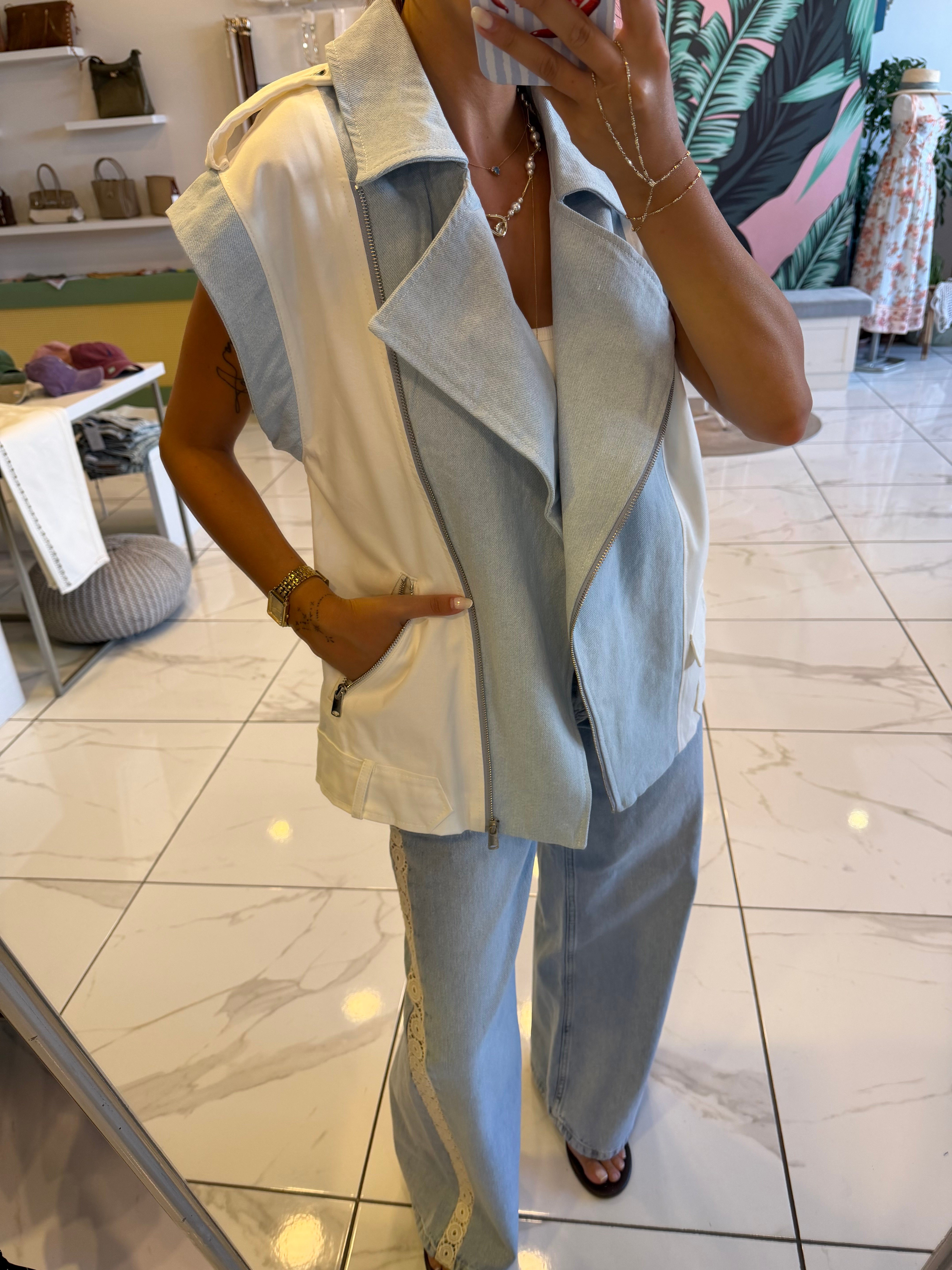 Marka Model Denim Mix Yelek 
