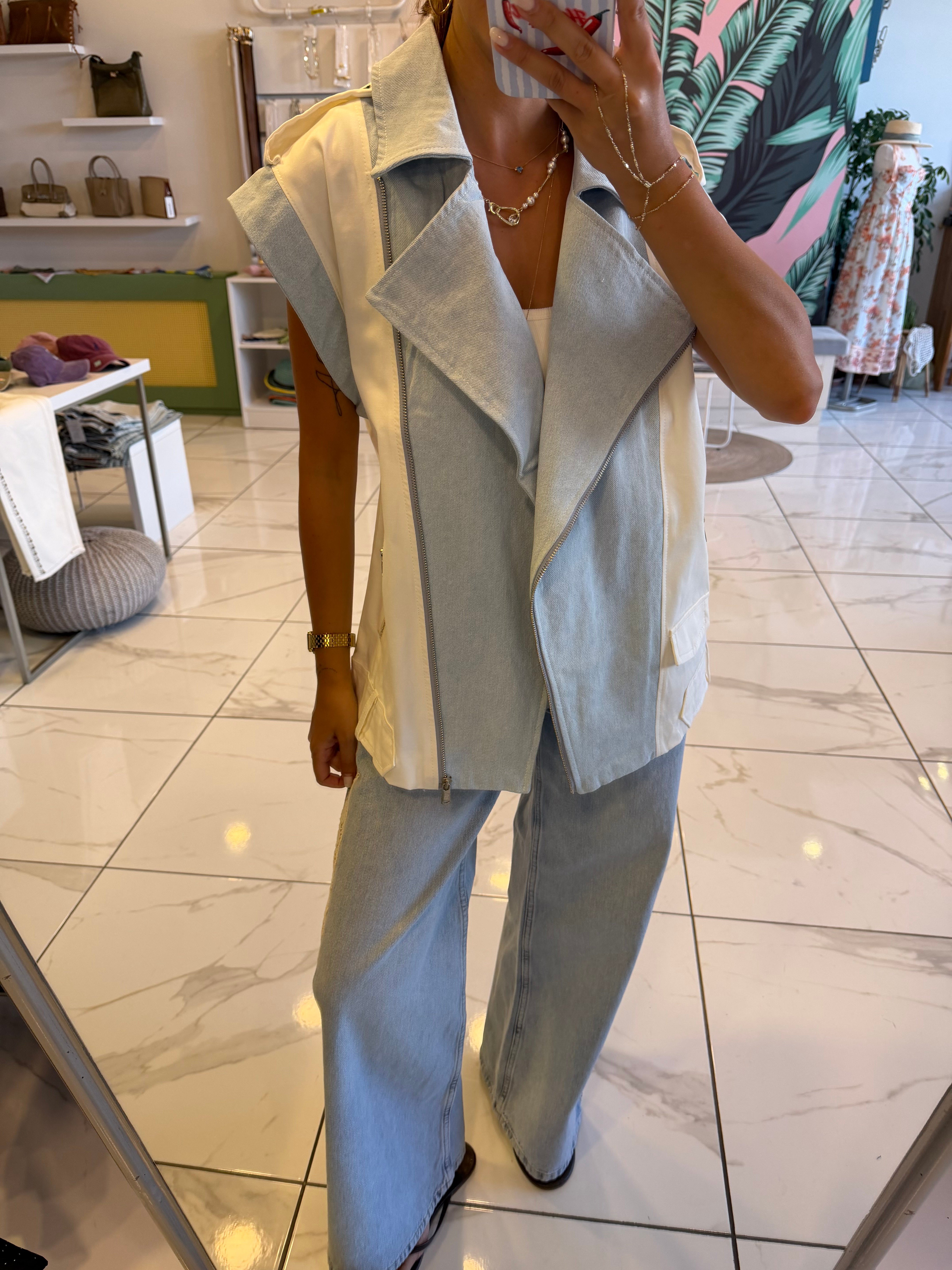 Marka Model Denim Mix Yelek 