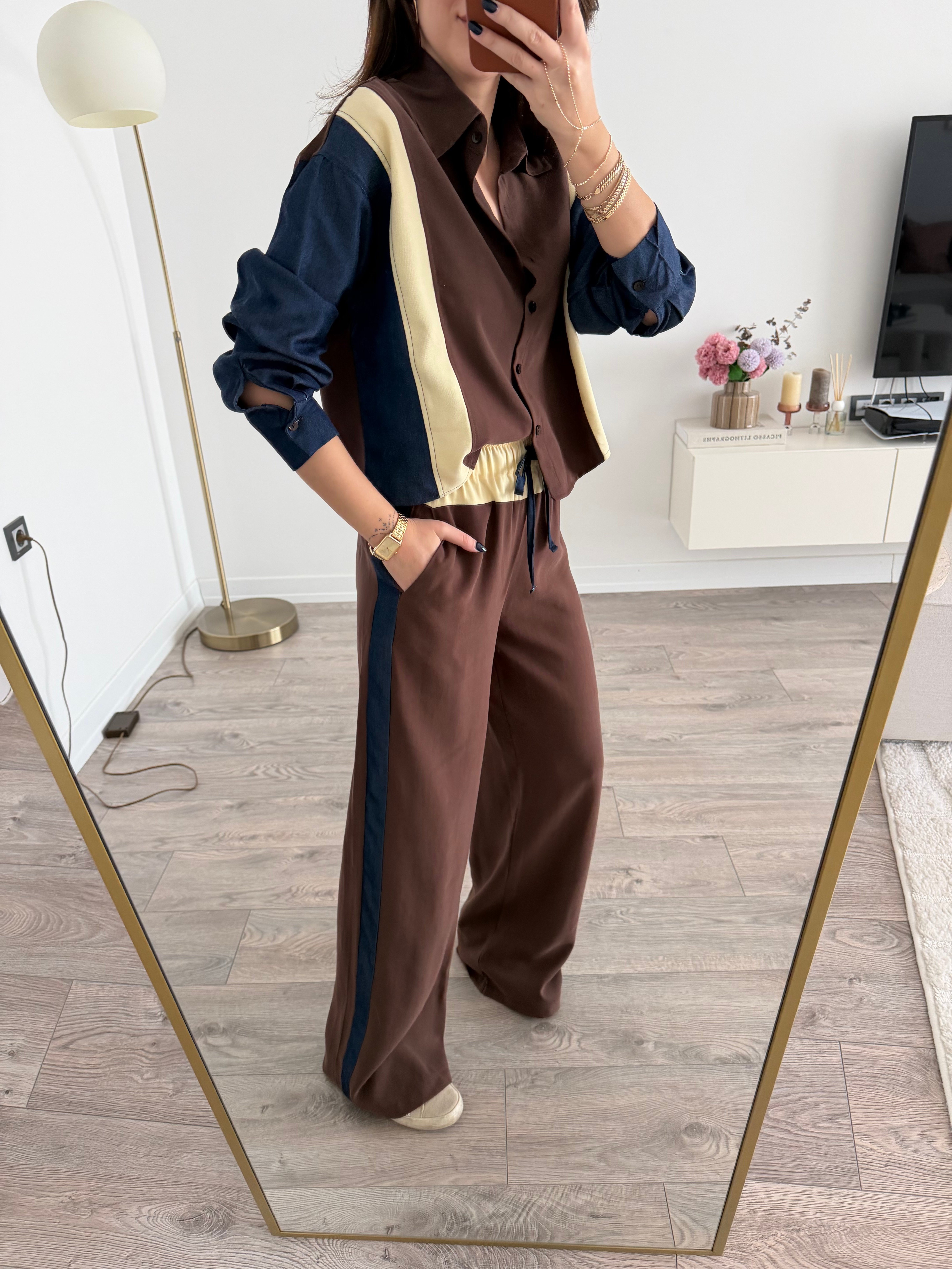 Marka Model Kahve Denim Mix Tensel Takım