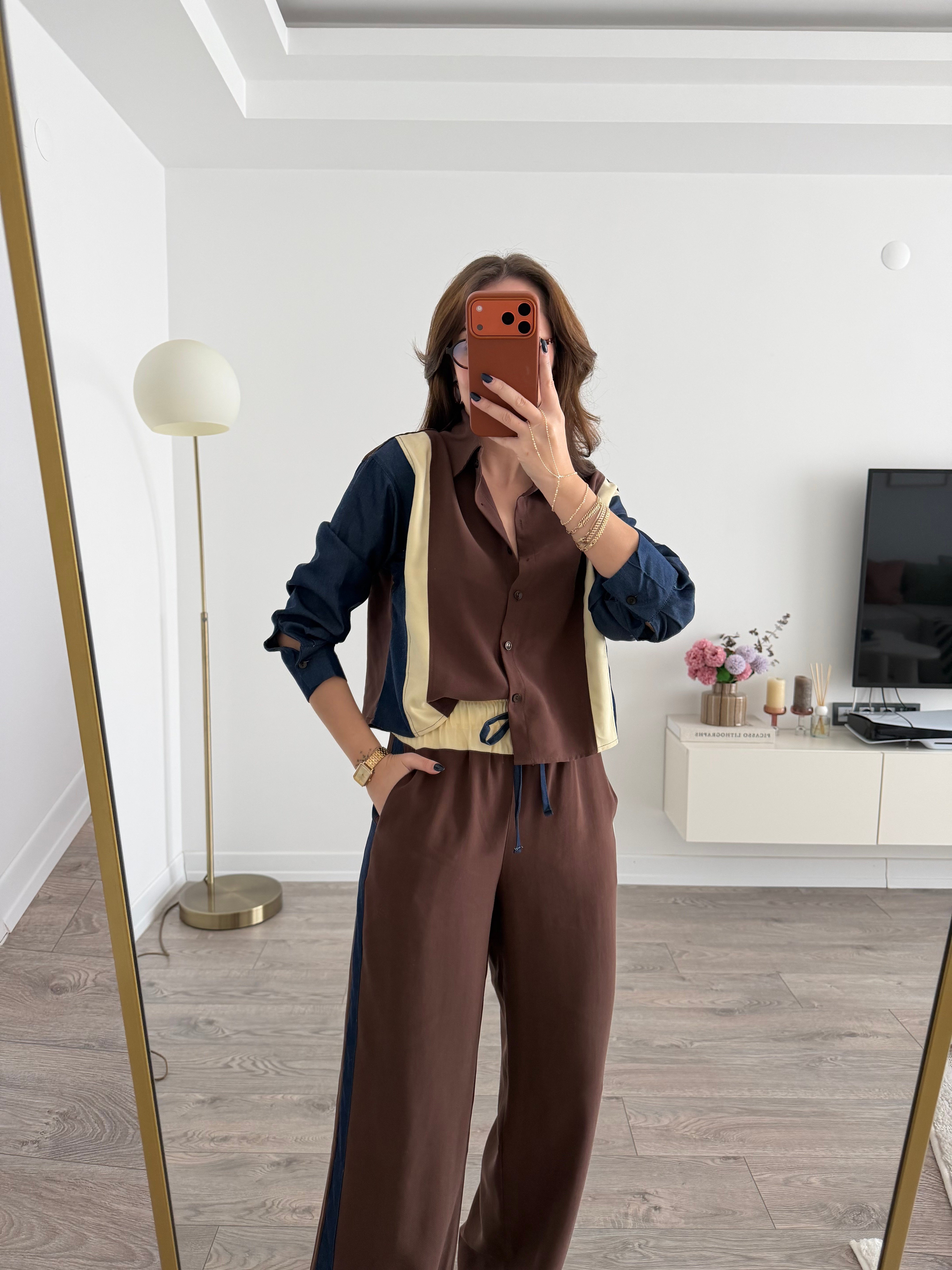 Marka Model Kahve Denim Mix Tensel Takım