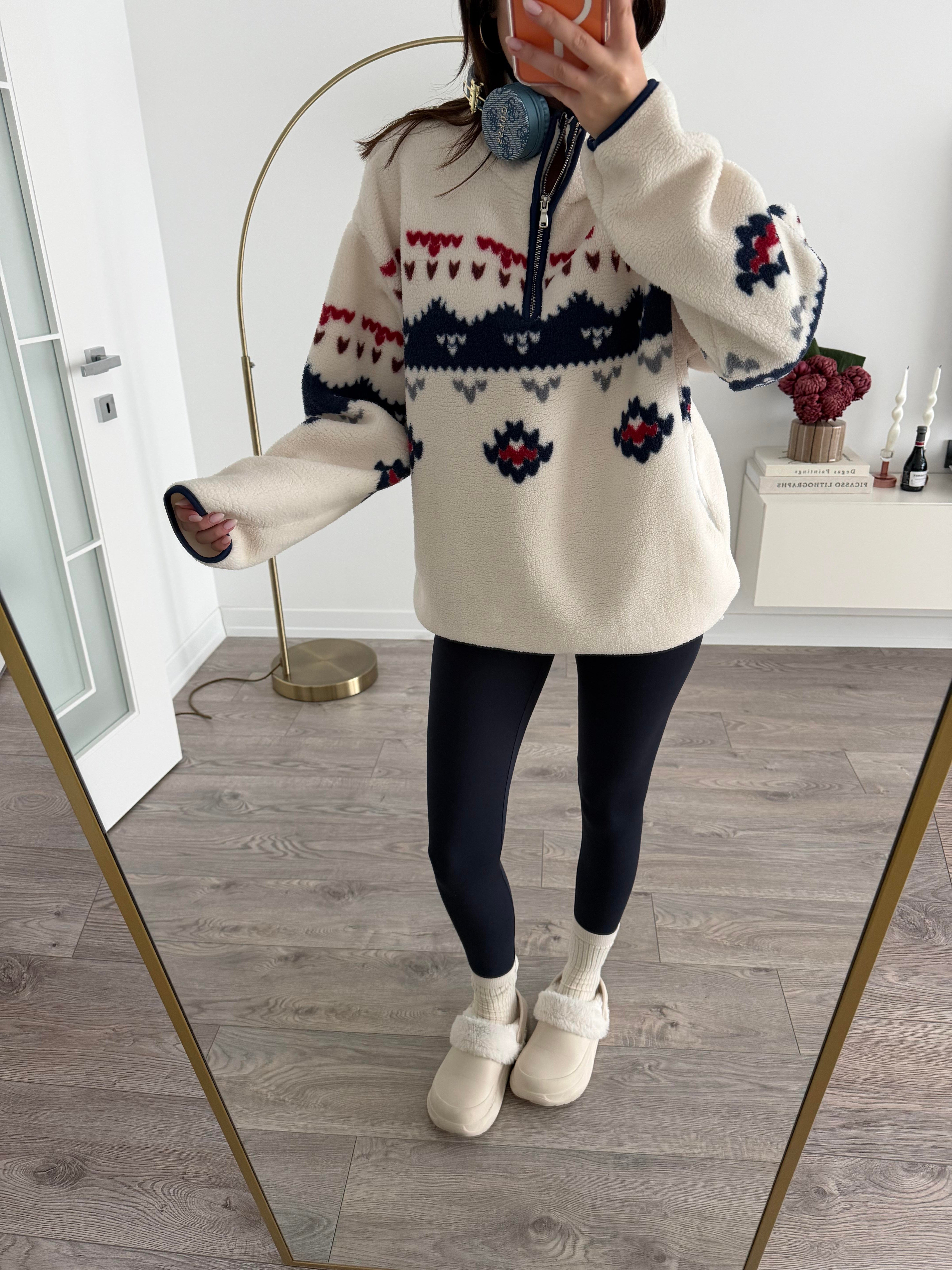 Oyshoo Model Yarım Fermuarlı Polar Sweatshirt 