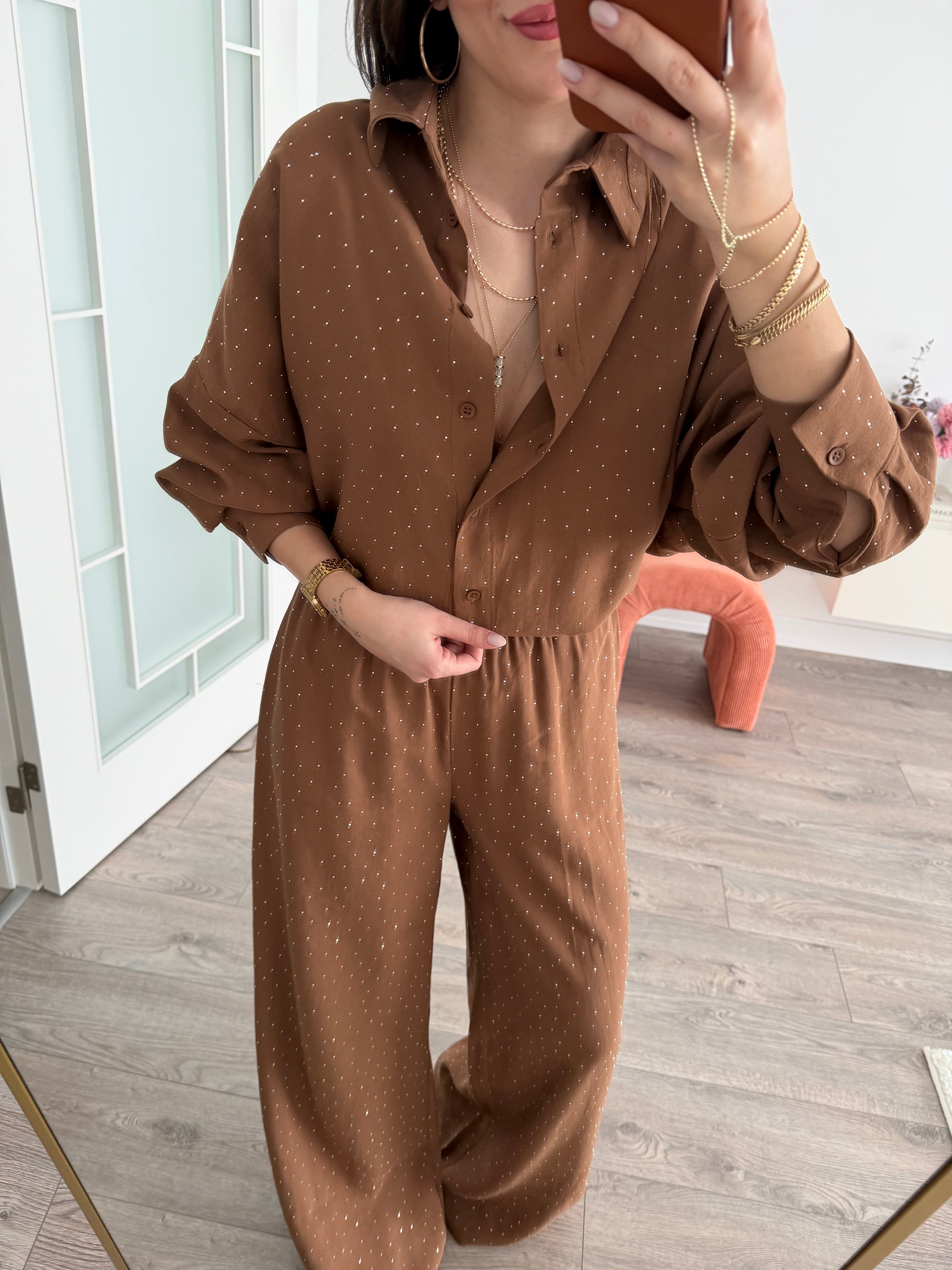 Premium Taşlı Kiremit Gömlek