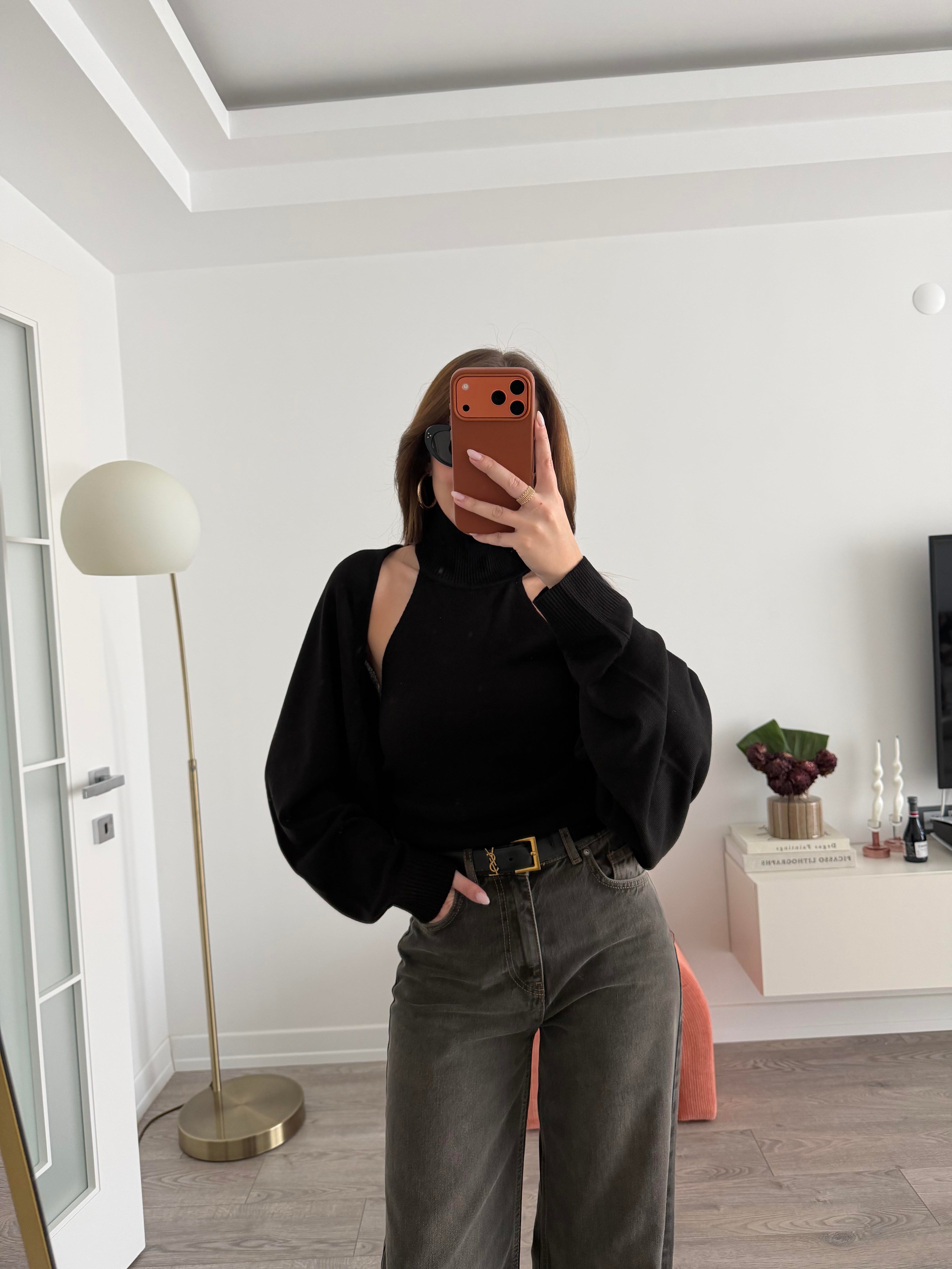 Siyah Bolero İkili Triko Set