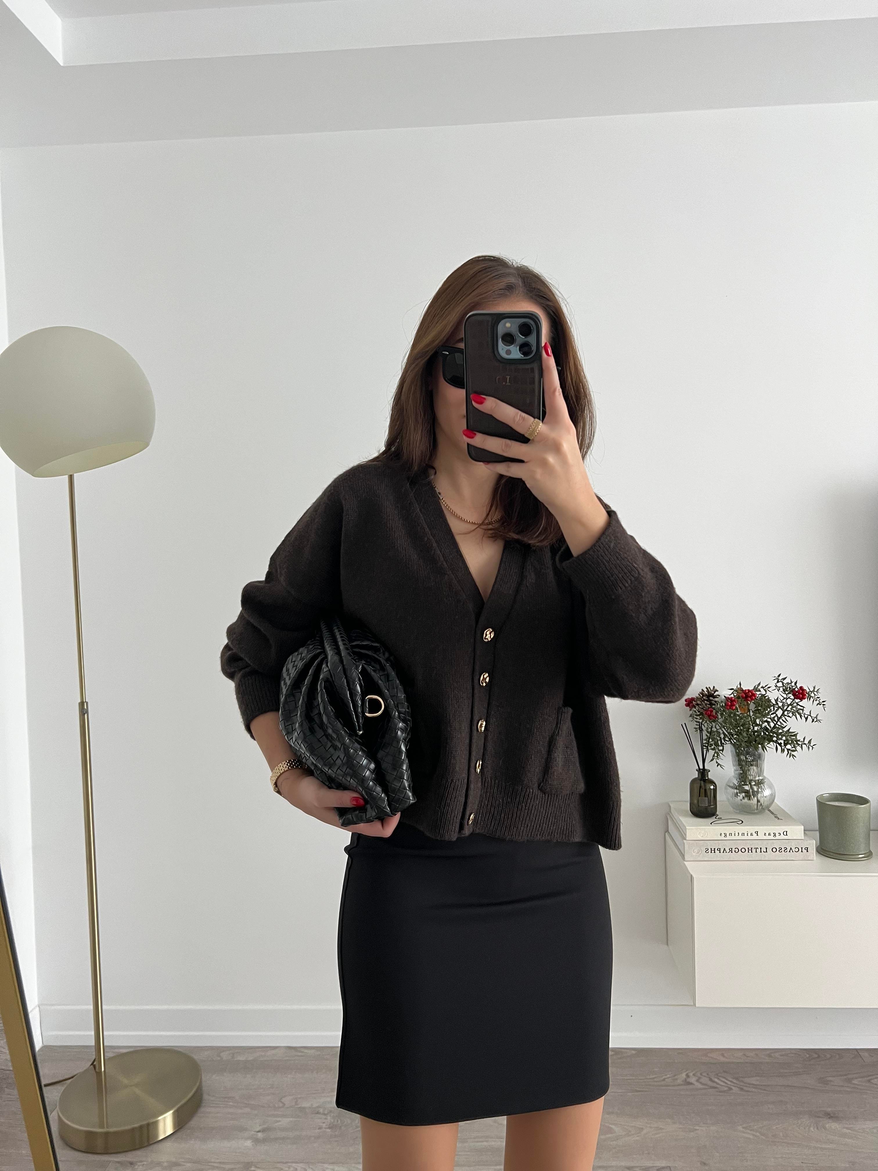 Siyah Mini Basic Etek 