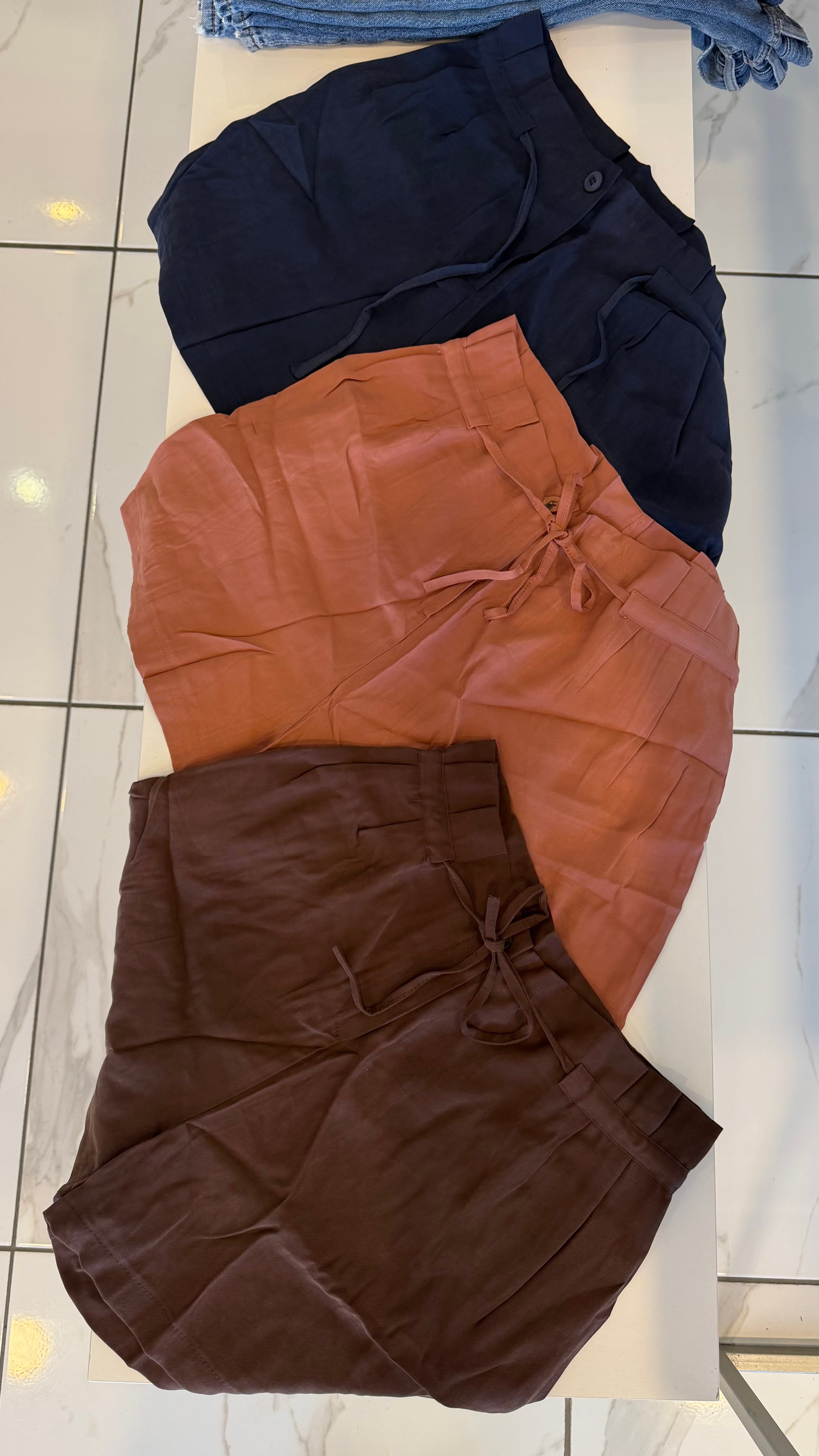 Somon Beli Lastikli Tensel Şort