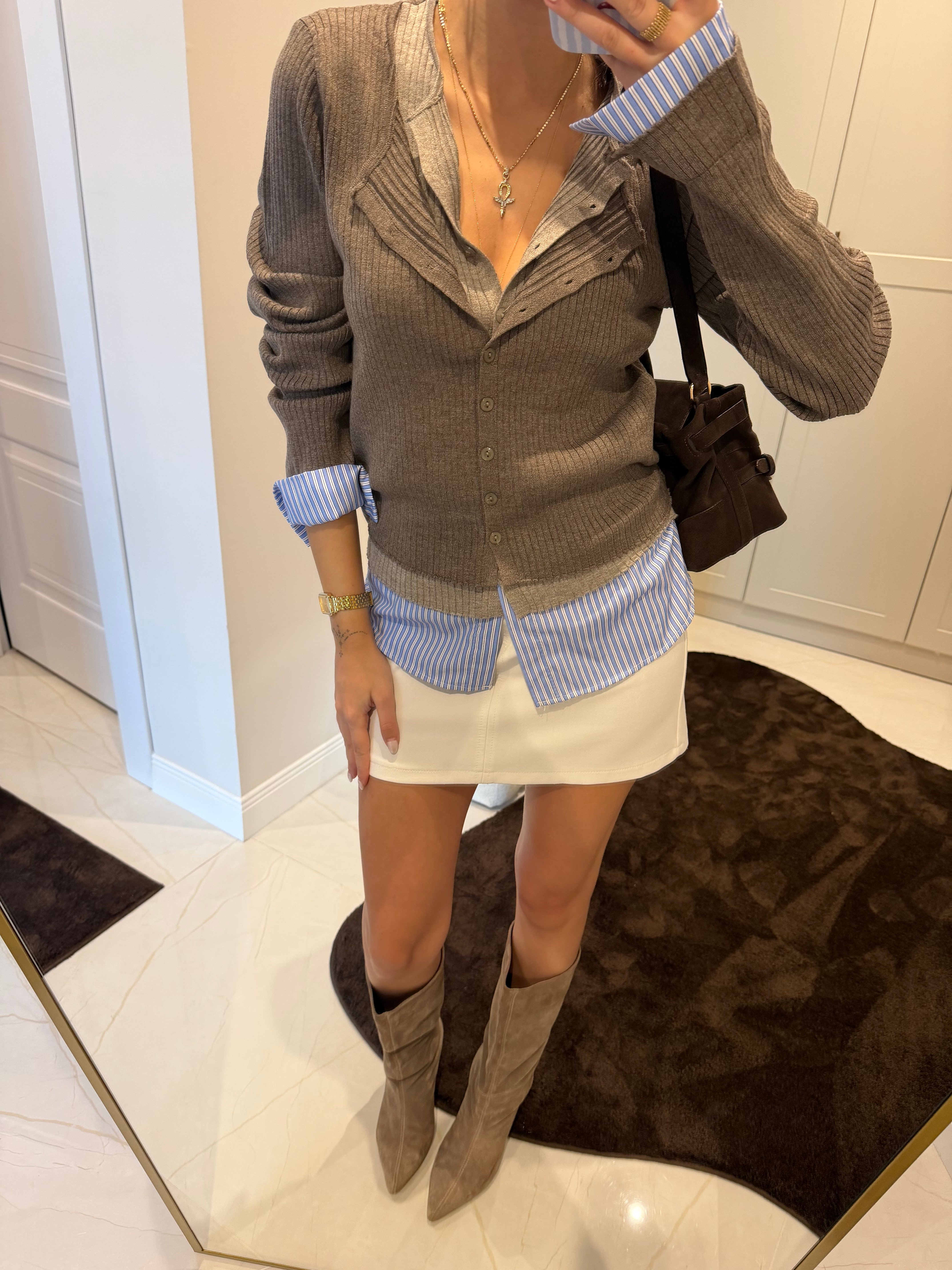 Twst Model Vizon Gömlek Mix Düğmeli Triko