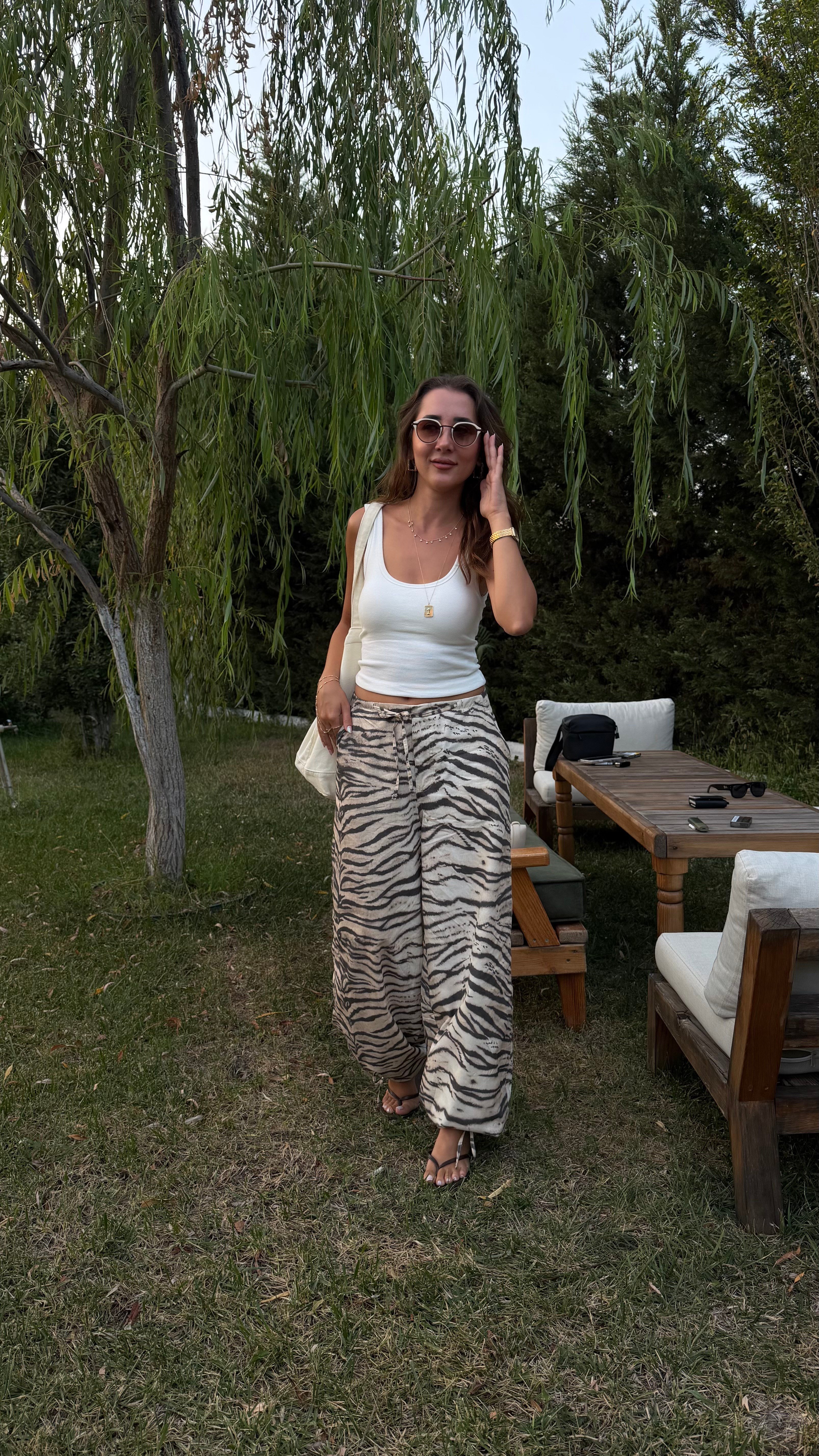 Zebra Desen Bol Pantolon 