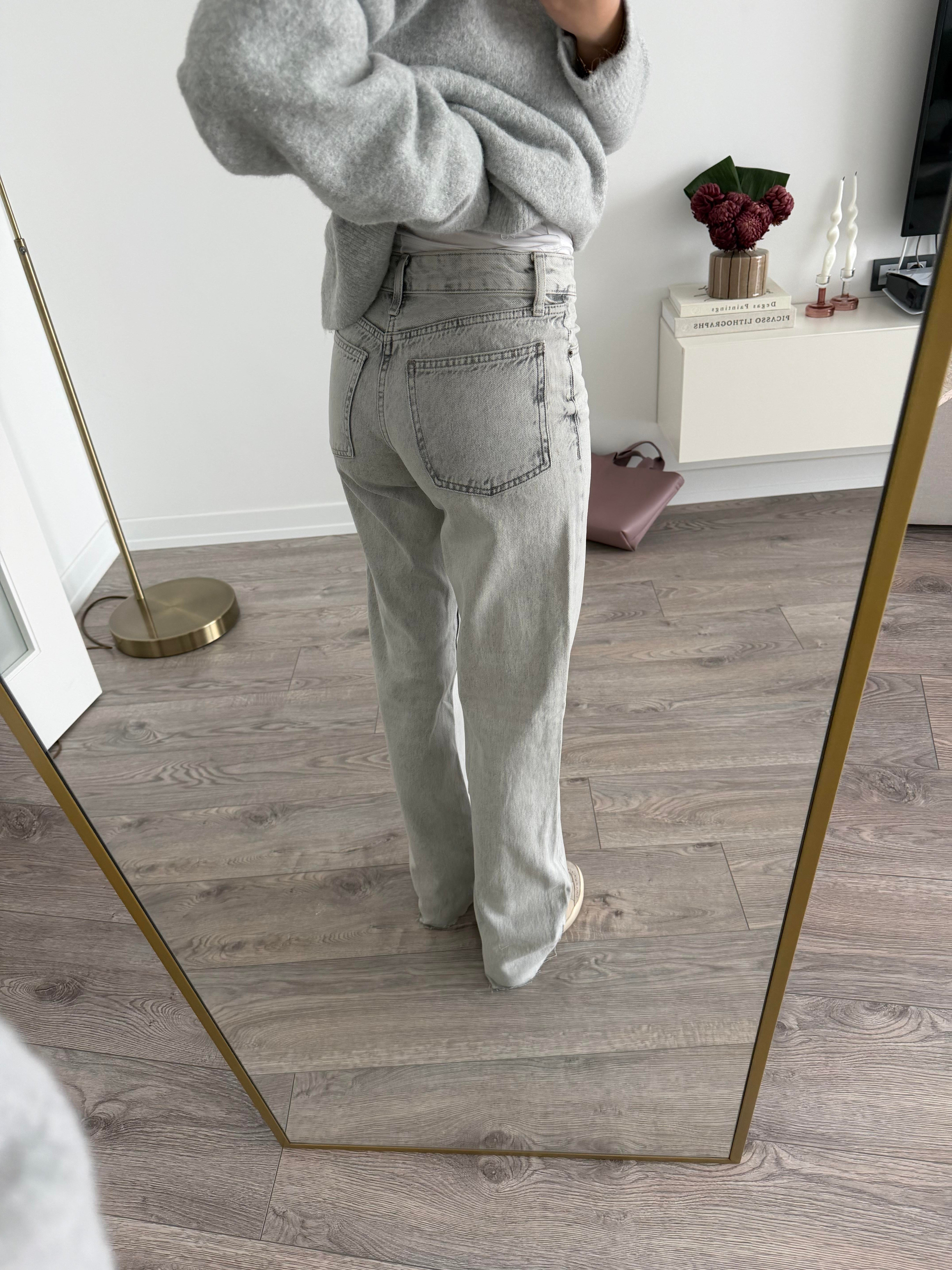 ZR Açık Gri Straight Jean
