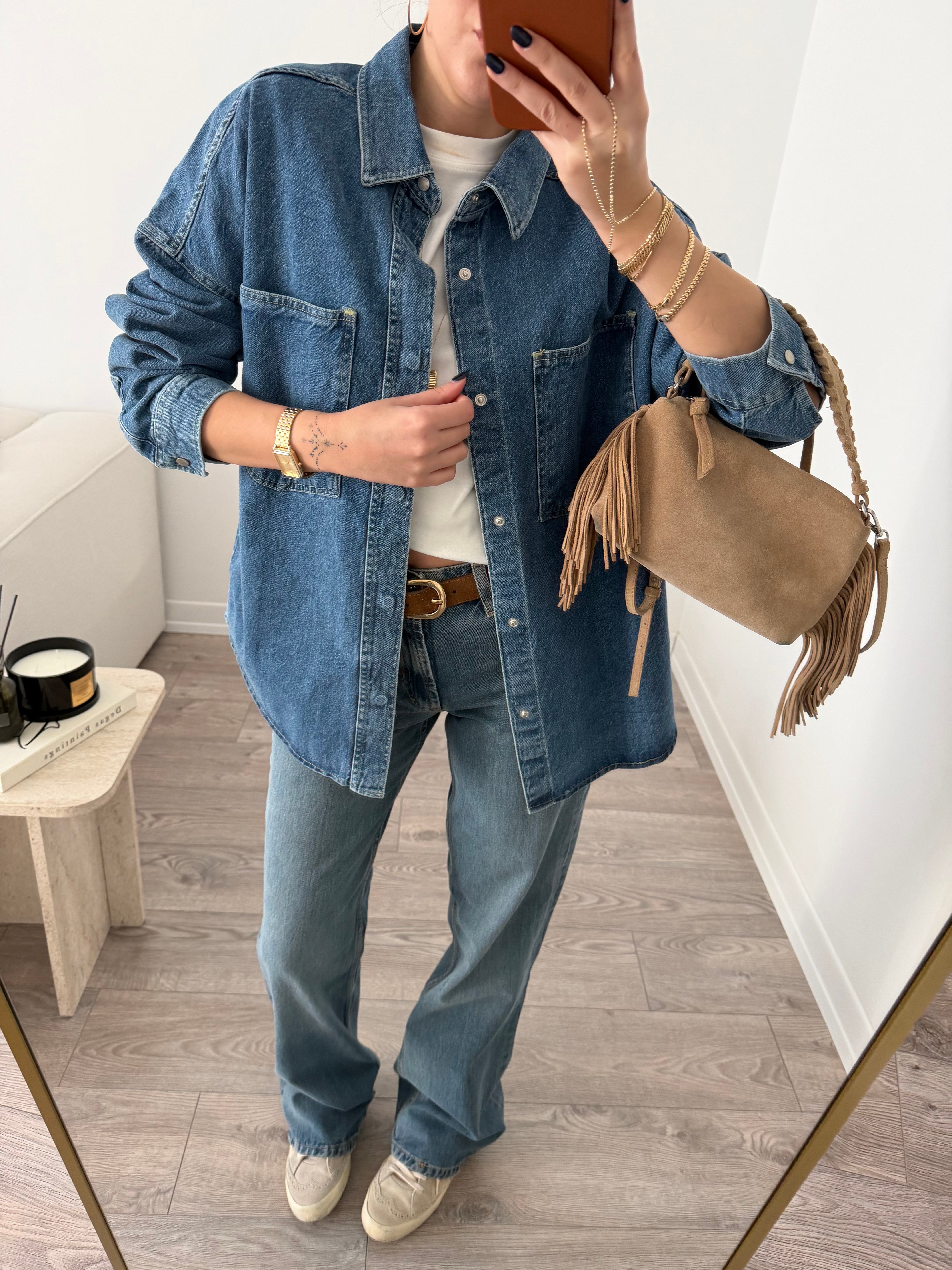 ZR Denim Cepli Gömlek Ceket