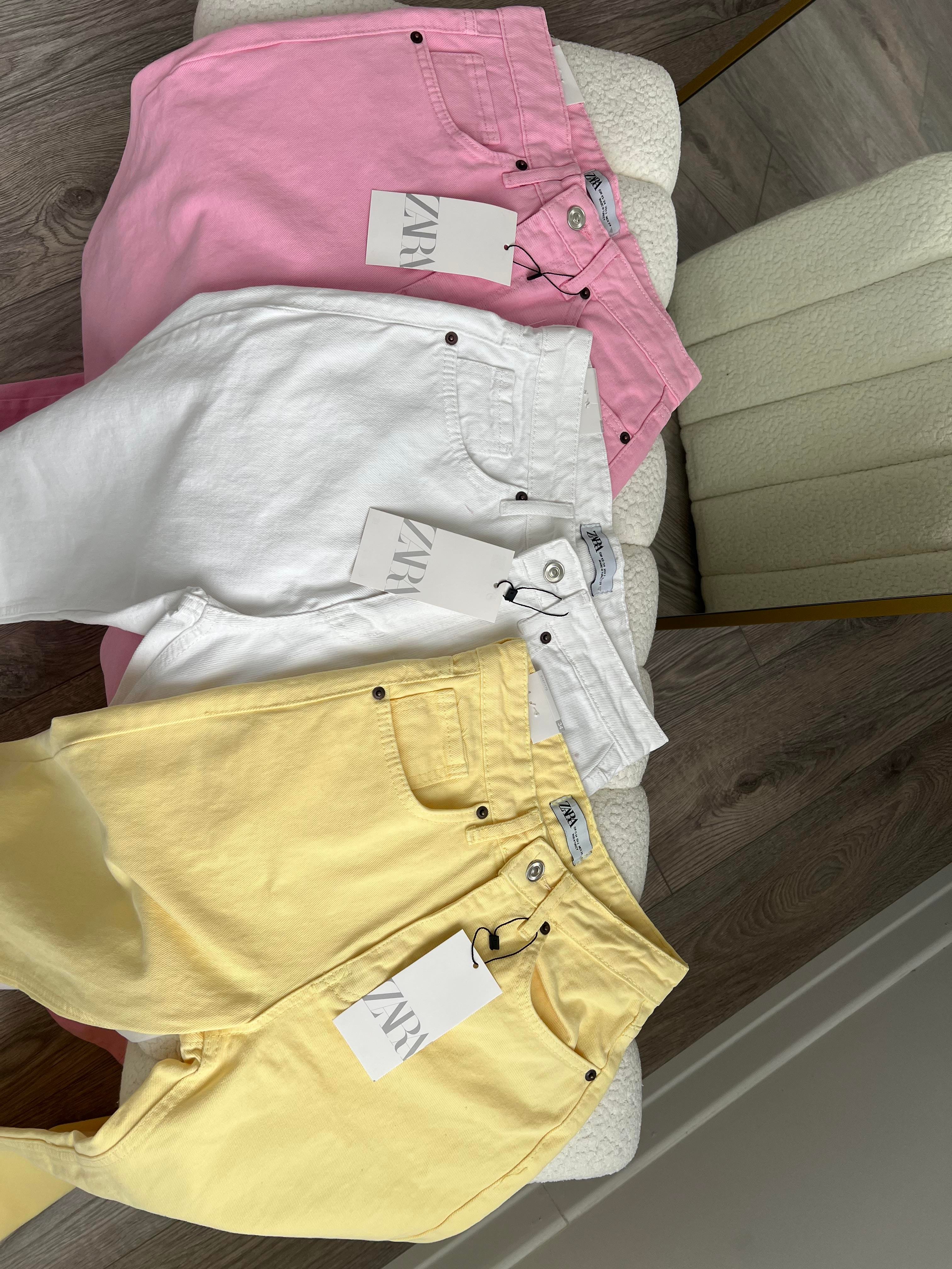 ZR Etiketli Pembe Straight Jean