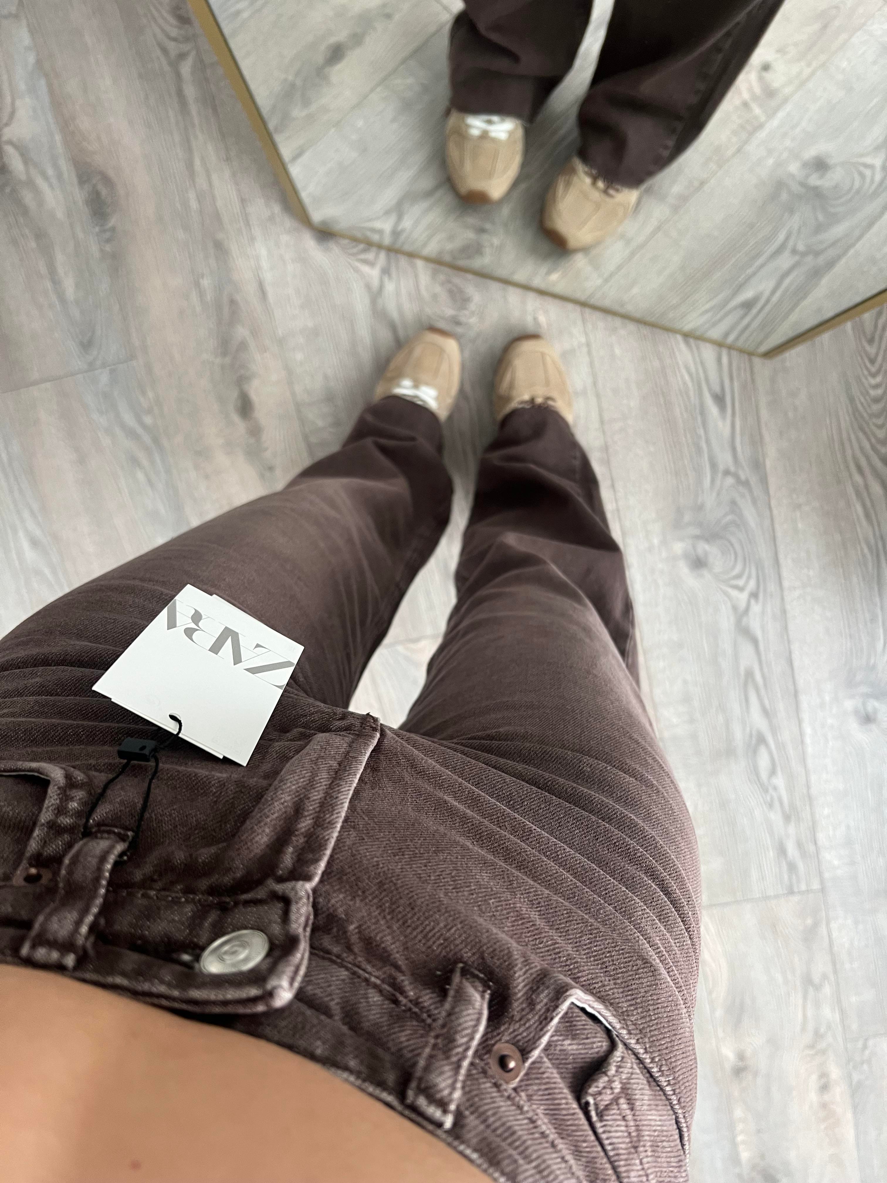 ZR Kahve Taşlanmış Straight Jean