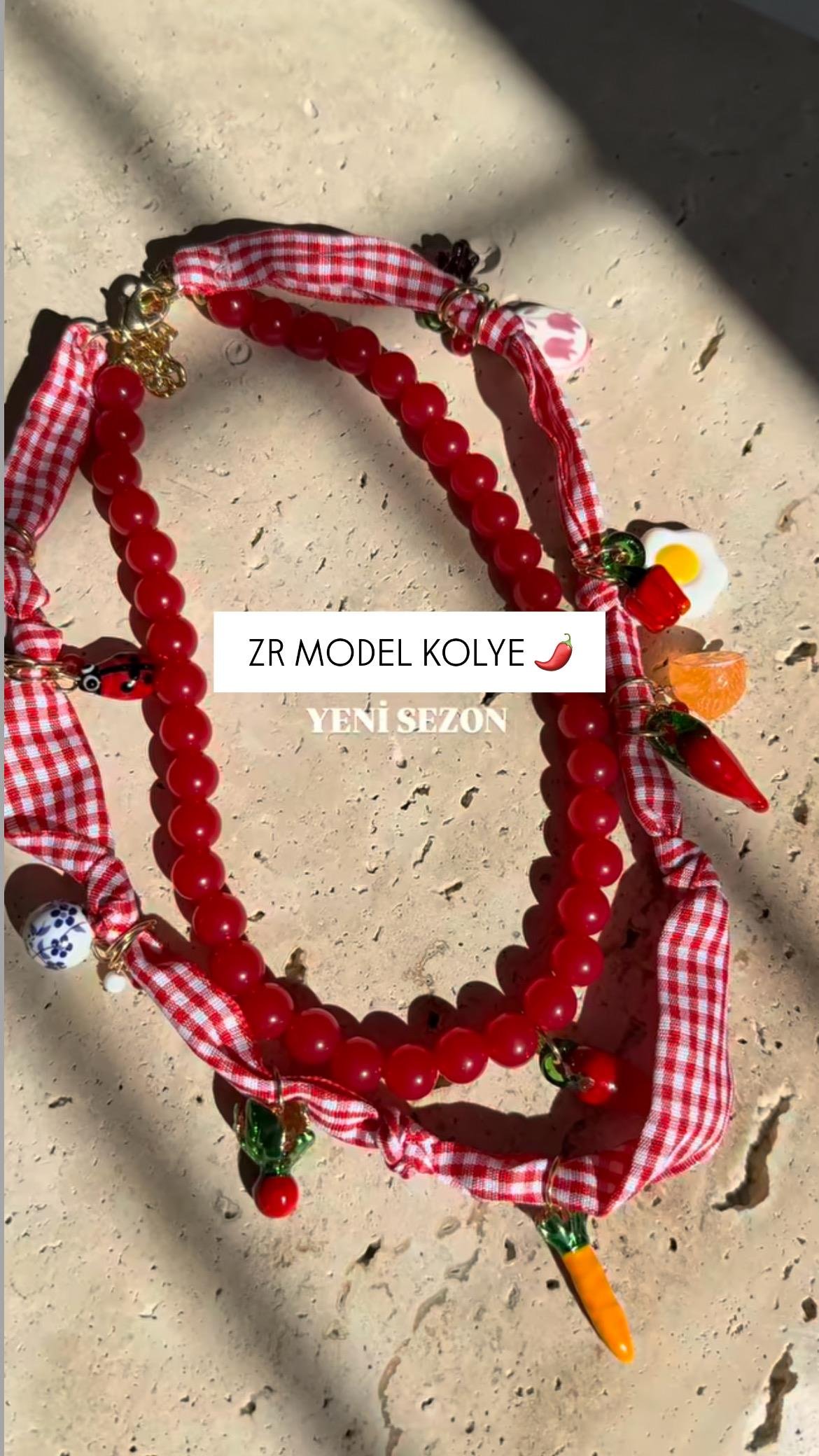 ZR Model Acı Biberli İkili Kolye