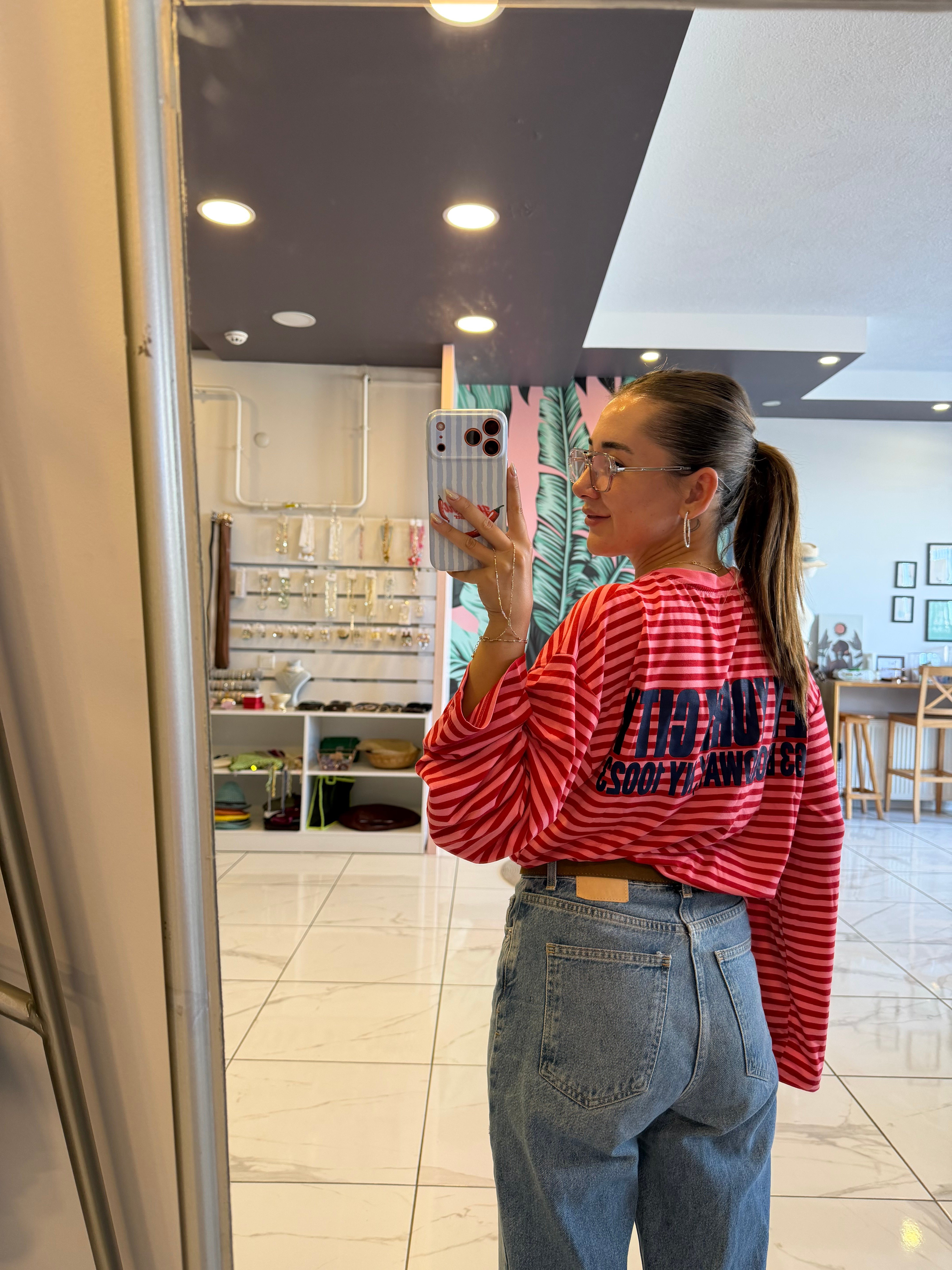ZR Model Çizgili Yazı Detaylı Basic