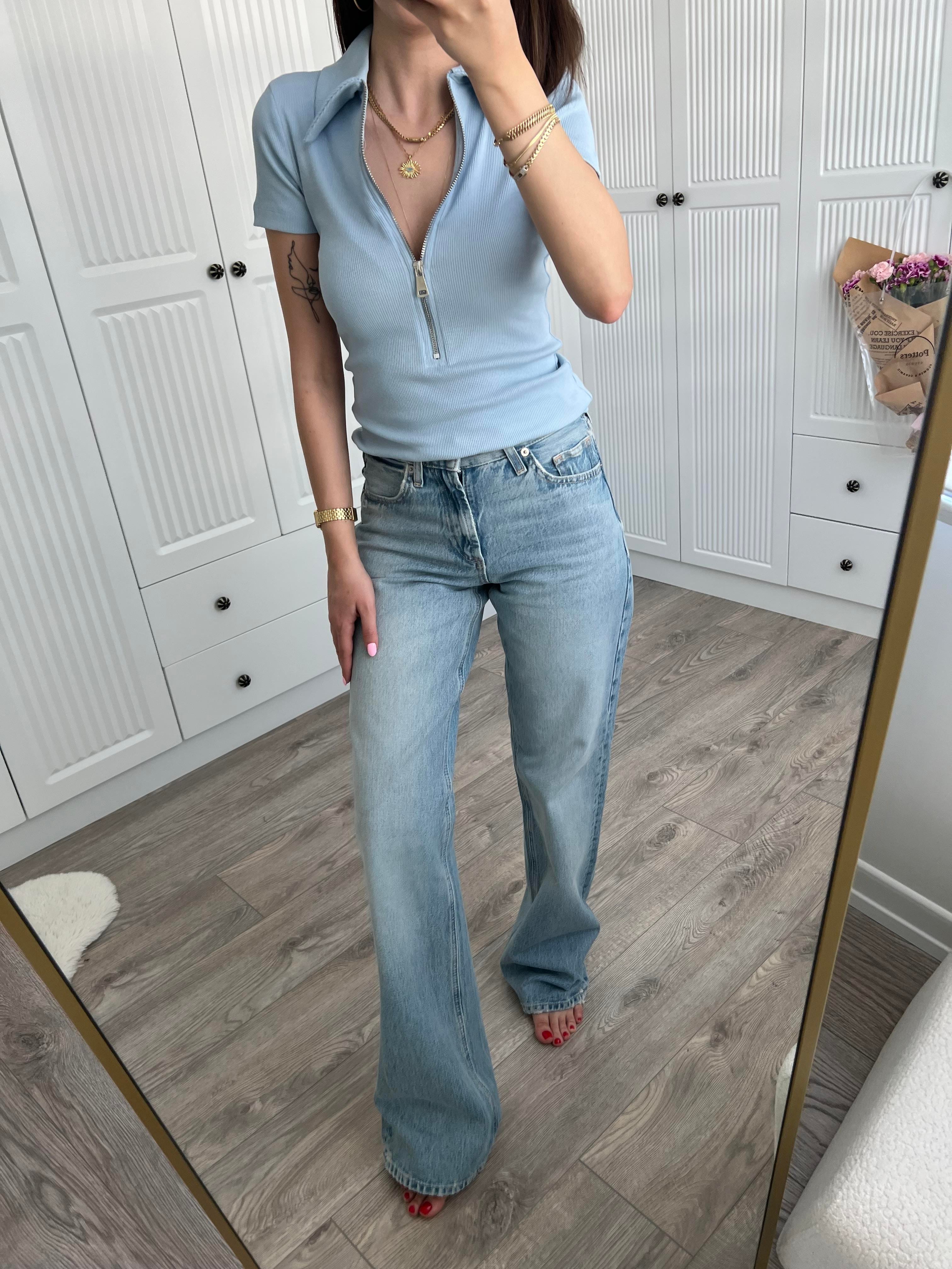 ZR Orj Buz Mavi Straight Jean