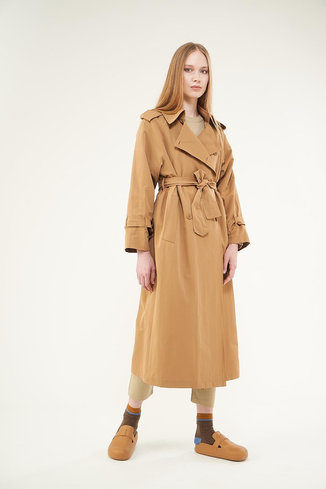 Astarlı Trenchcoat Bej