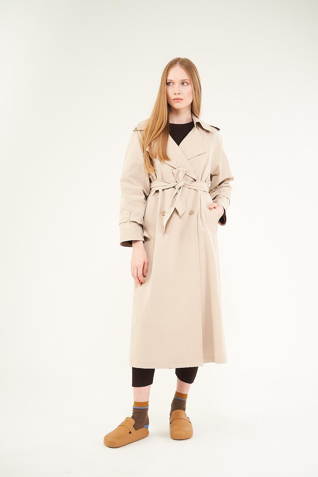 Astarlı Trenchcoat Taş