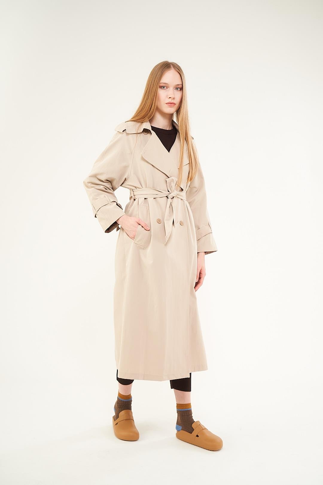 Astarlı Trenchcoat Taş