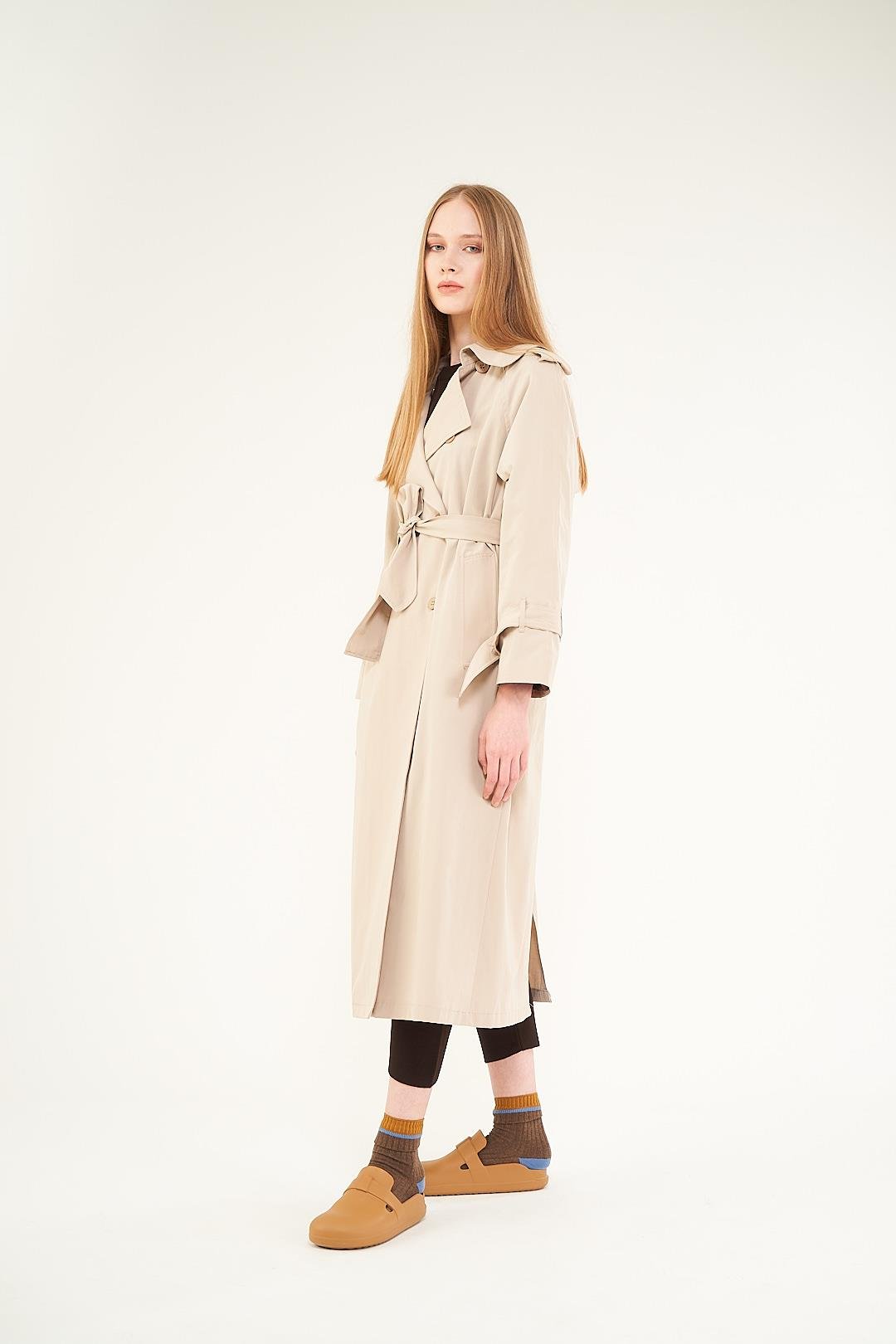 Astarlı Trenchcoat Taş