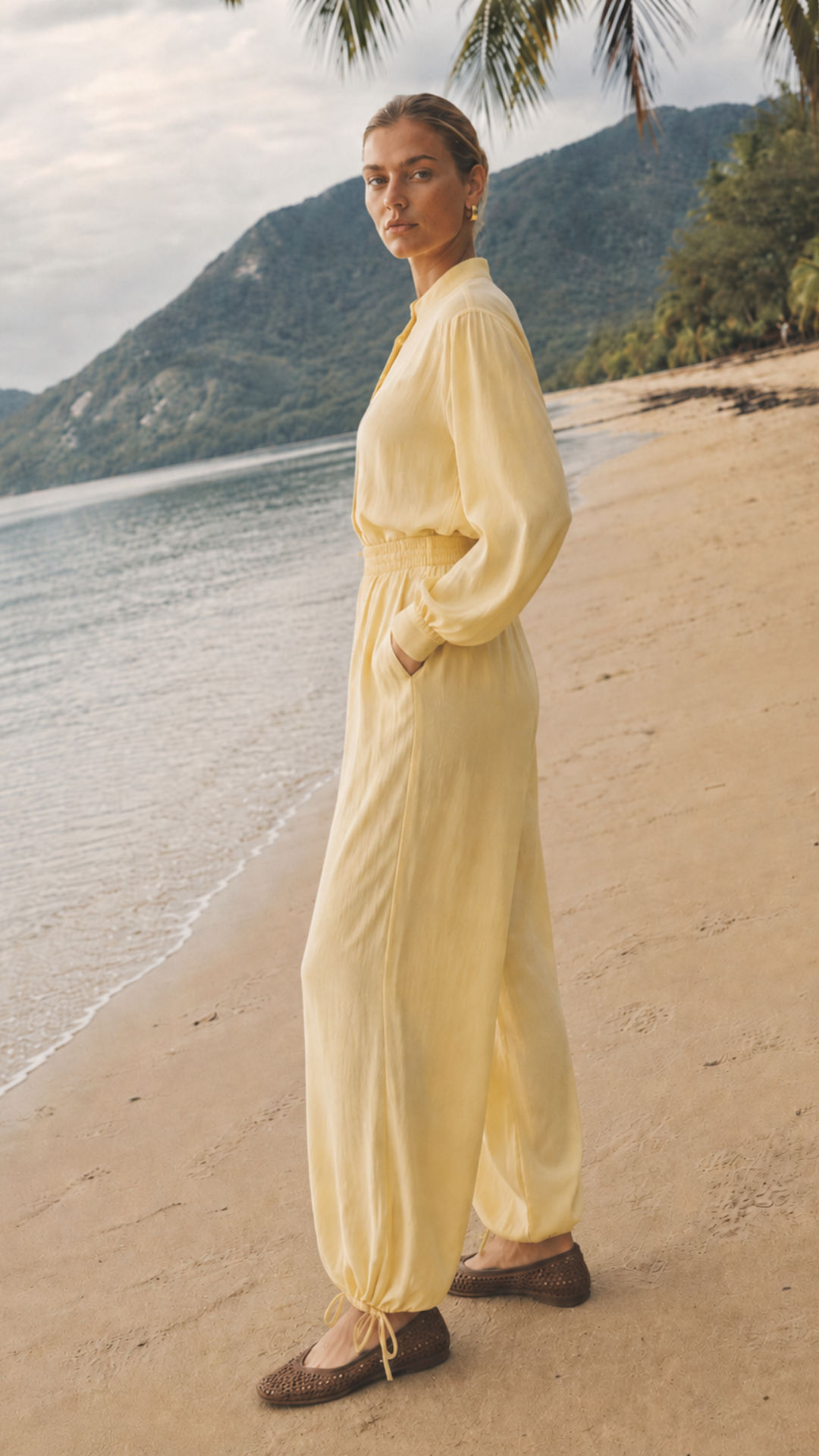 COAST | Fularlı Gömlek Pantolon Takım Butter Yellow