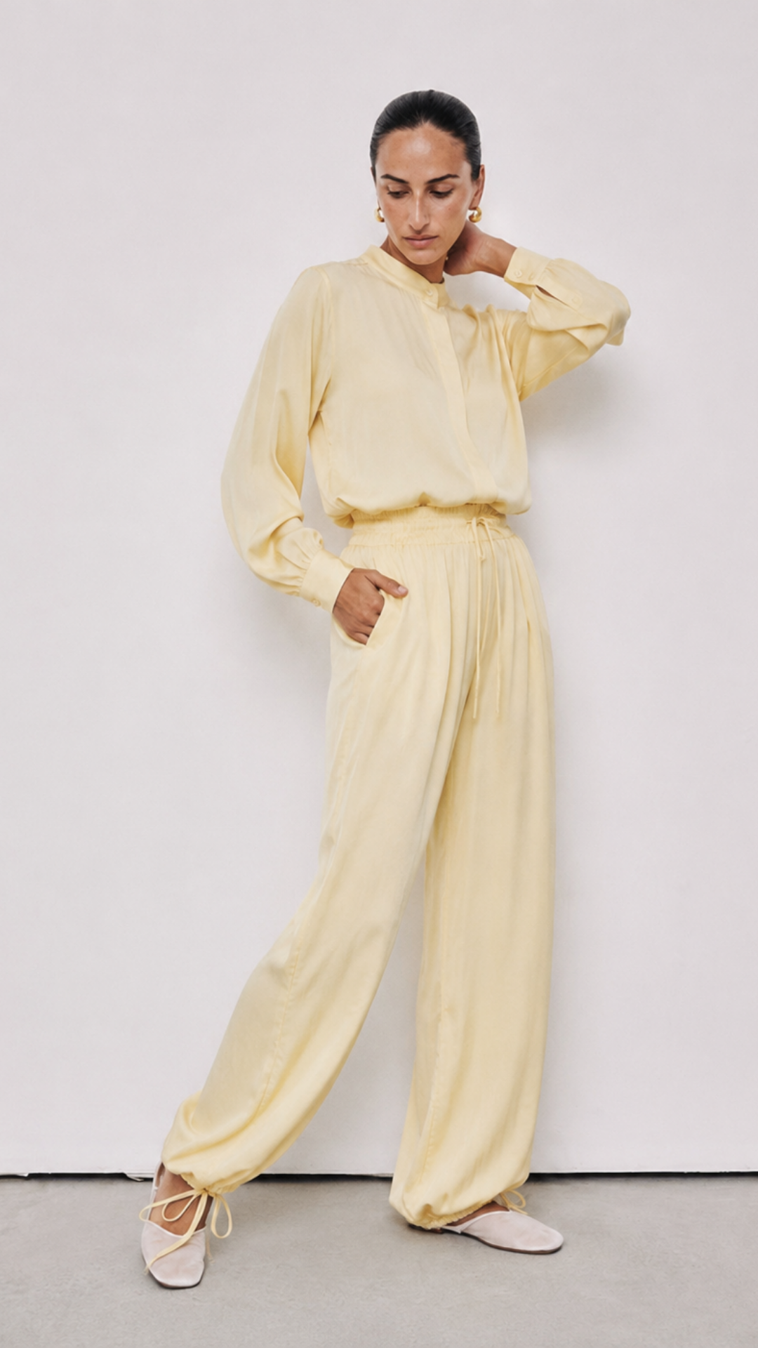 COAST | Fularlı Gömlek Pantolon Takım Butter Yellow