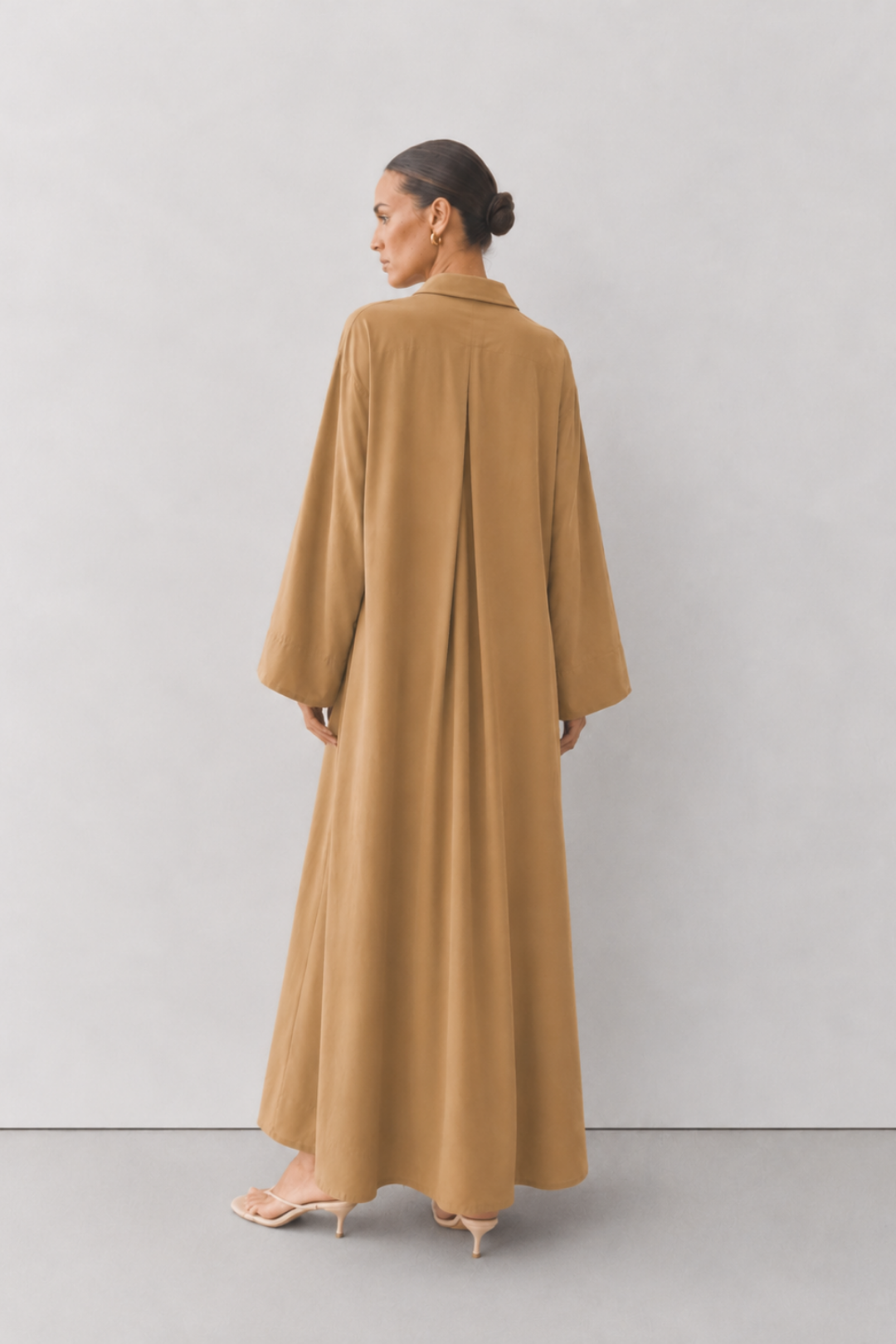 ELİA | A pile Poplin Elbise Camel