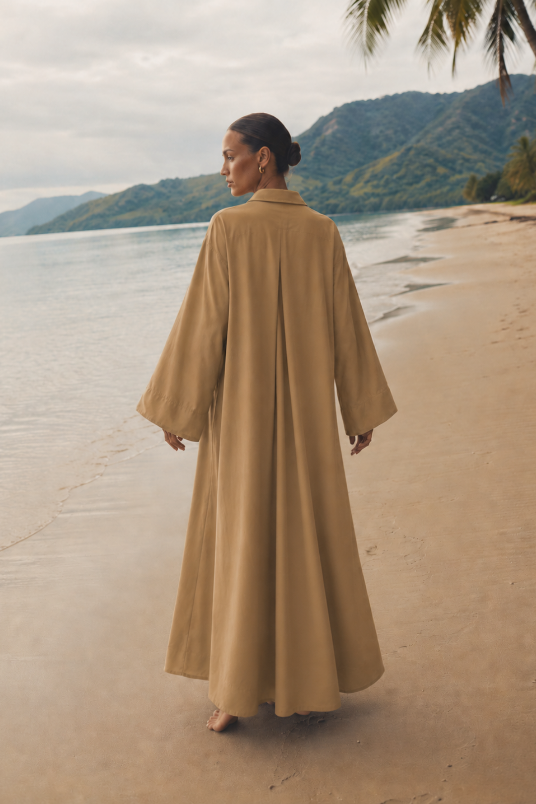 ELİA | A pile Poplin Elbise Camel