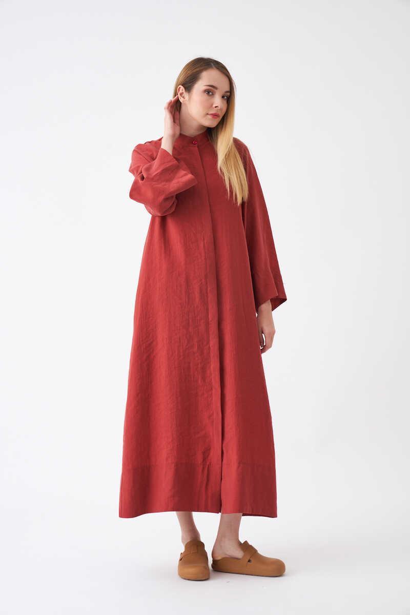 Ferace Model Elbise Gül Kurusu